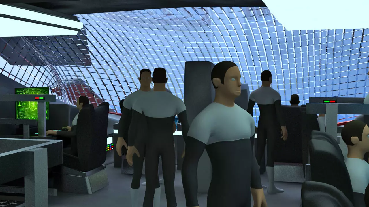 Futuristic Track Drive Battle Tank 3D model_21