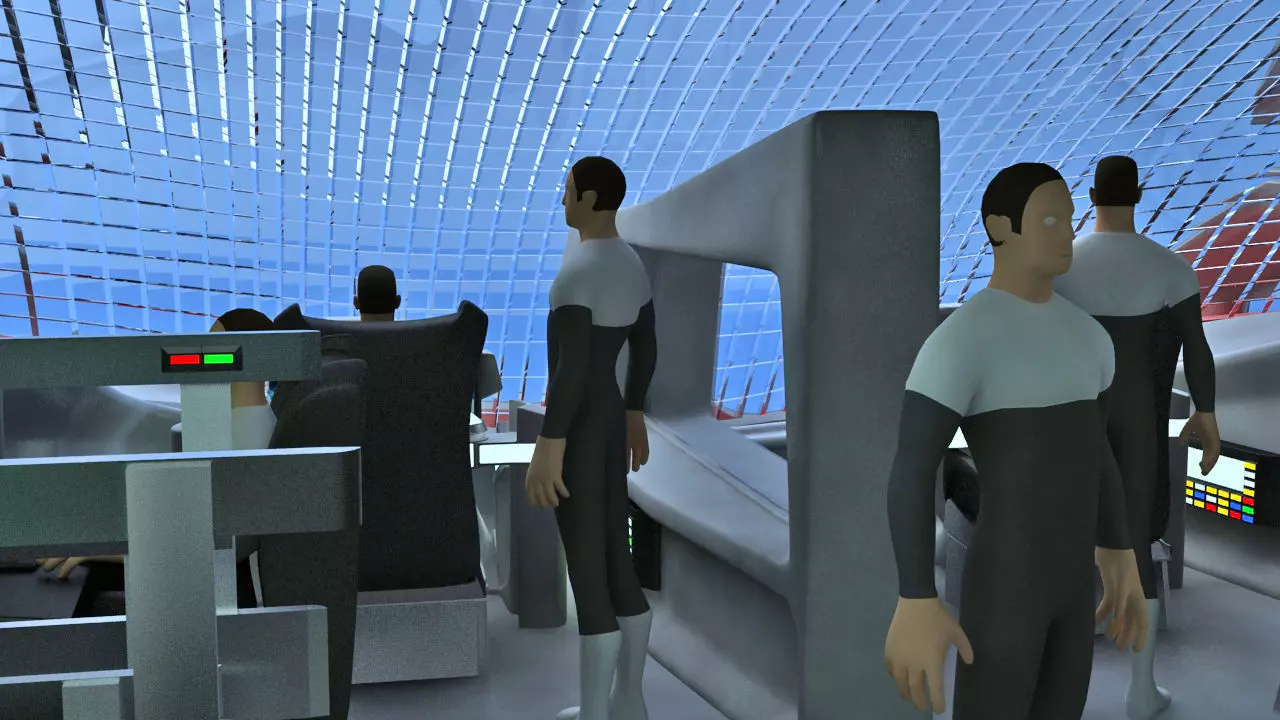 Futuristic Track Drive Battle Tank 3D model_15