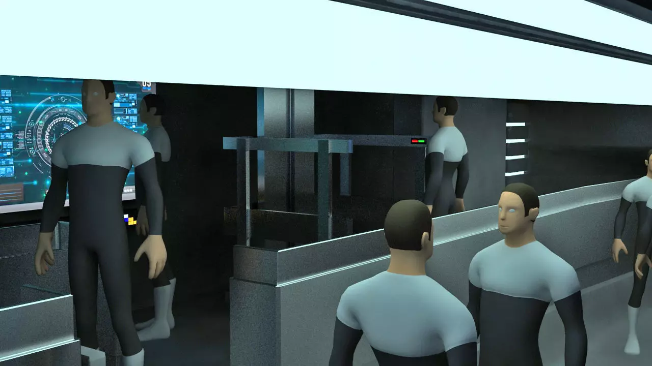 Futuristic Track Drive Battle Tank 3D model_11