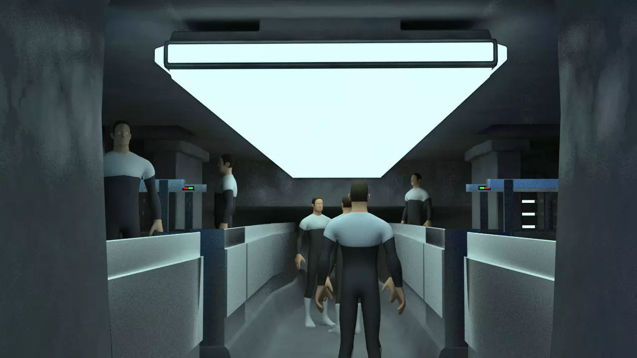 Futuristic Track Drive Battle Tank 3D model_8