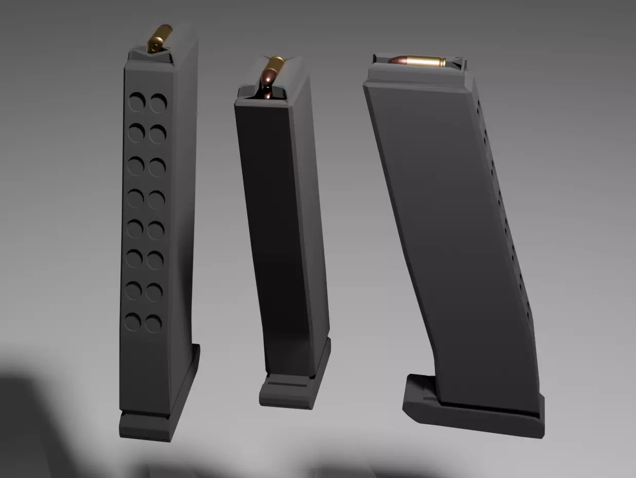 Glock 17 Pistol low poly cheap Low-poly 3D model_6