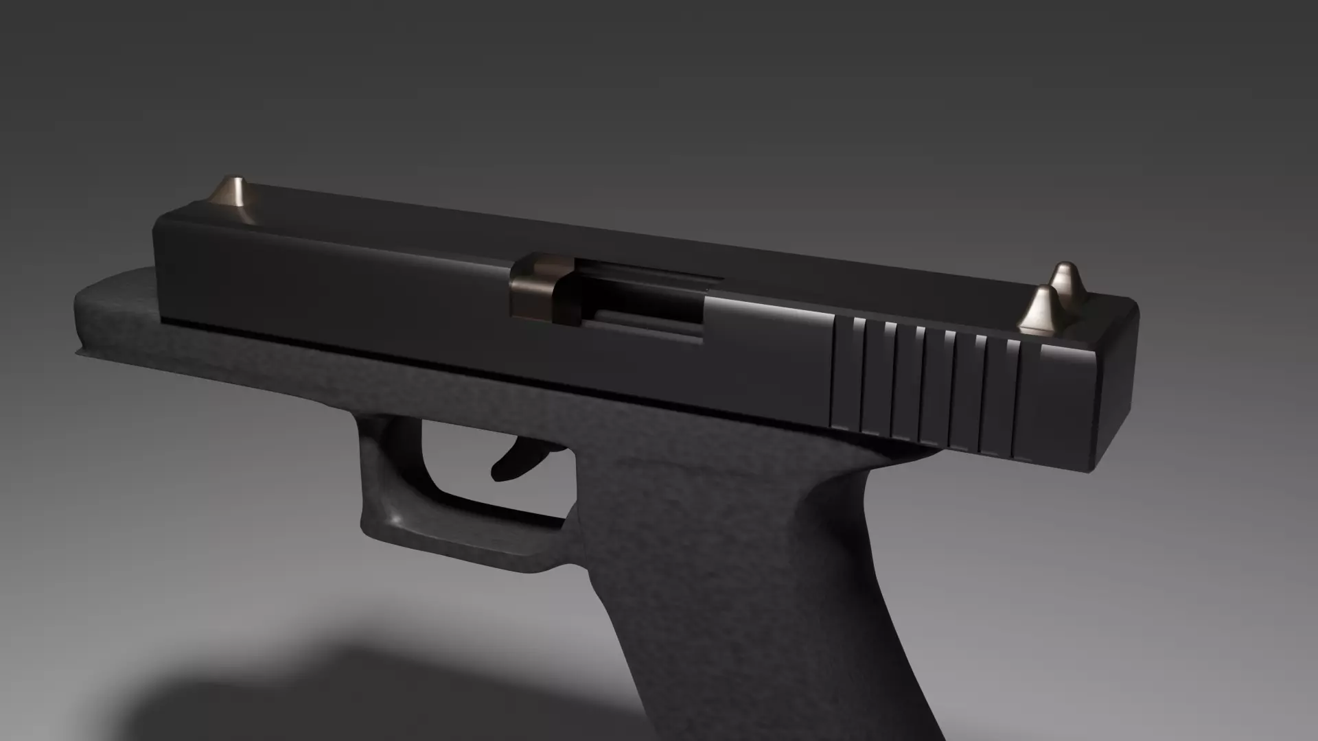 Glock 17 Pistol low poly cheap Low-poly 3D model_5