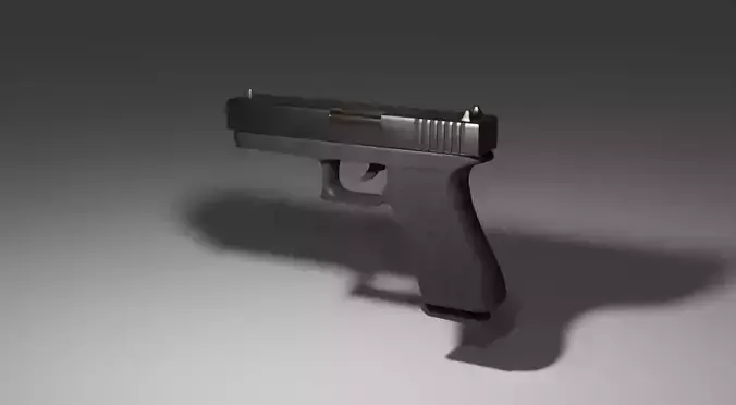 Glock 17 Pistol low poly cheap Low-poly 3D model