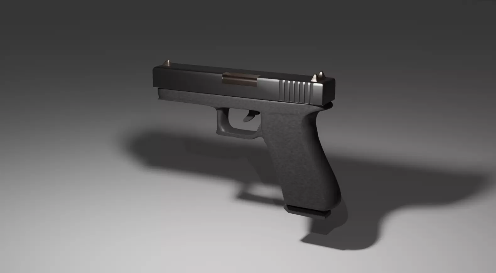 Glock 17 Pistol low poly cheap Low-poly 3D model_0