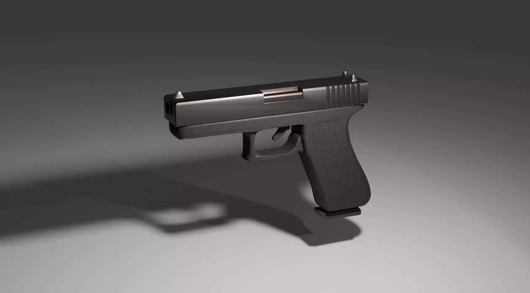 Glock 17 Pistol low poly cheap Low-poly 3D model_1