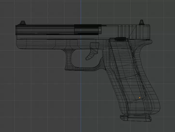 Glock 17 Pistol low poly cheap Low-poly 3D model_7