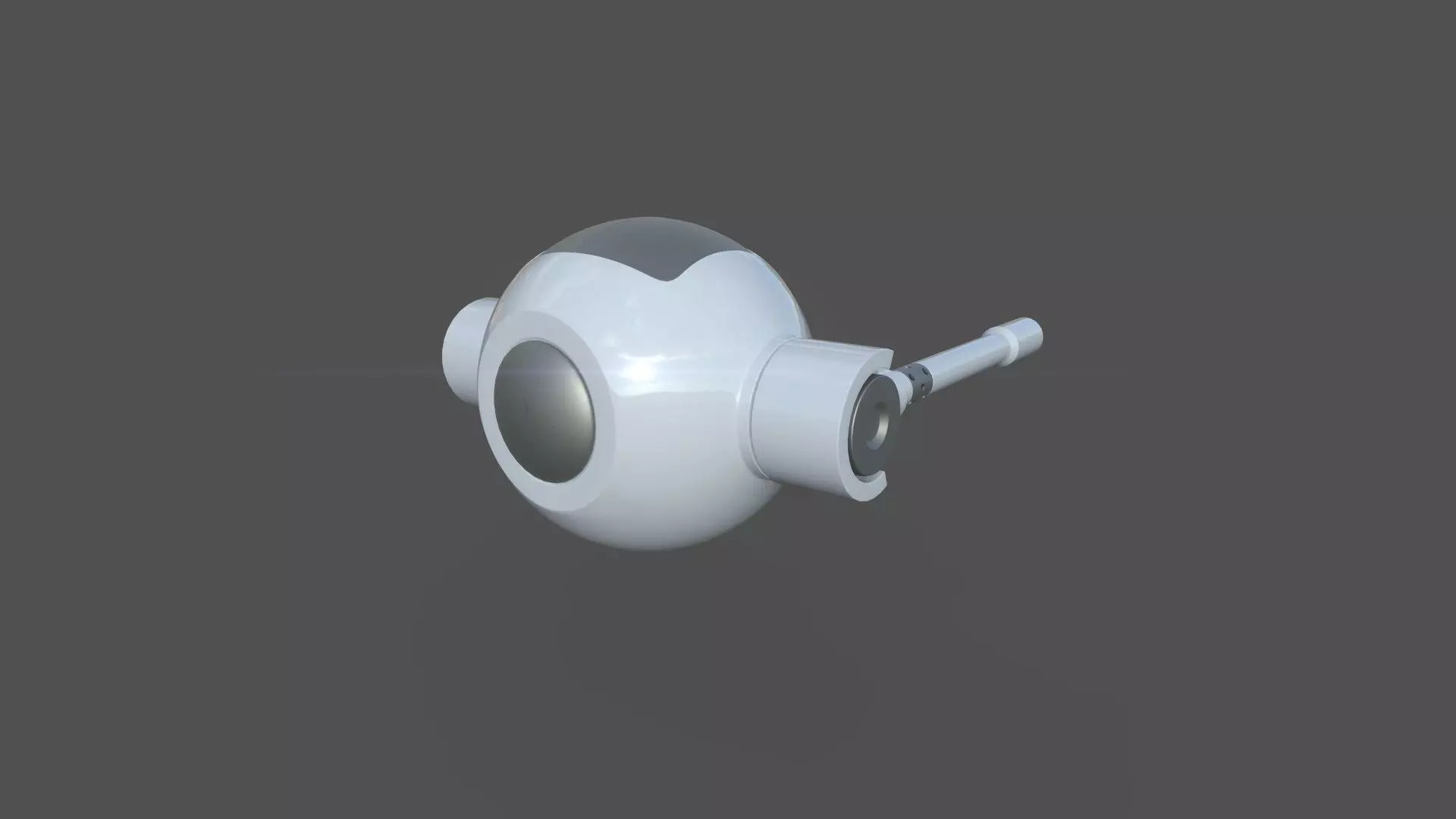 Rigged Lowpoly Mech Spherical Fighter Drone Low-poly 3D model_4