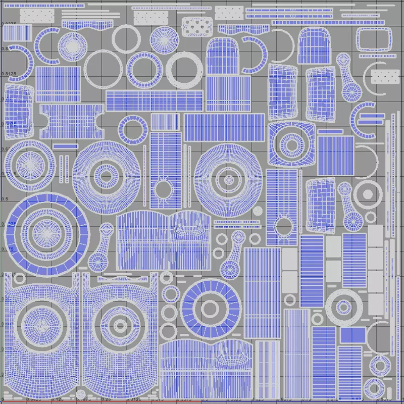 Rigged Lowpoly Mech Spherical Fighter Drone Low-poly 3D model_28