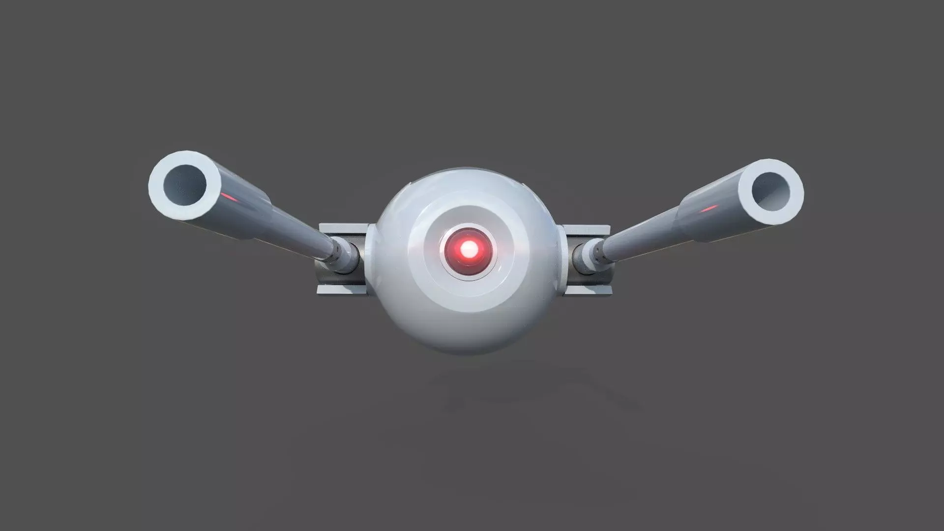 Rigged Lowpoly Mech Spherical Fighter Drone Low-poly 3D model_6