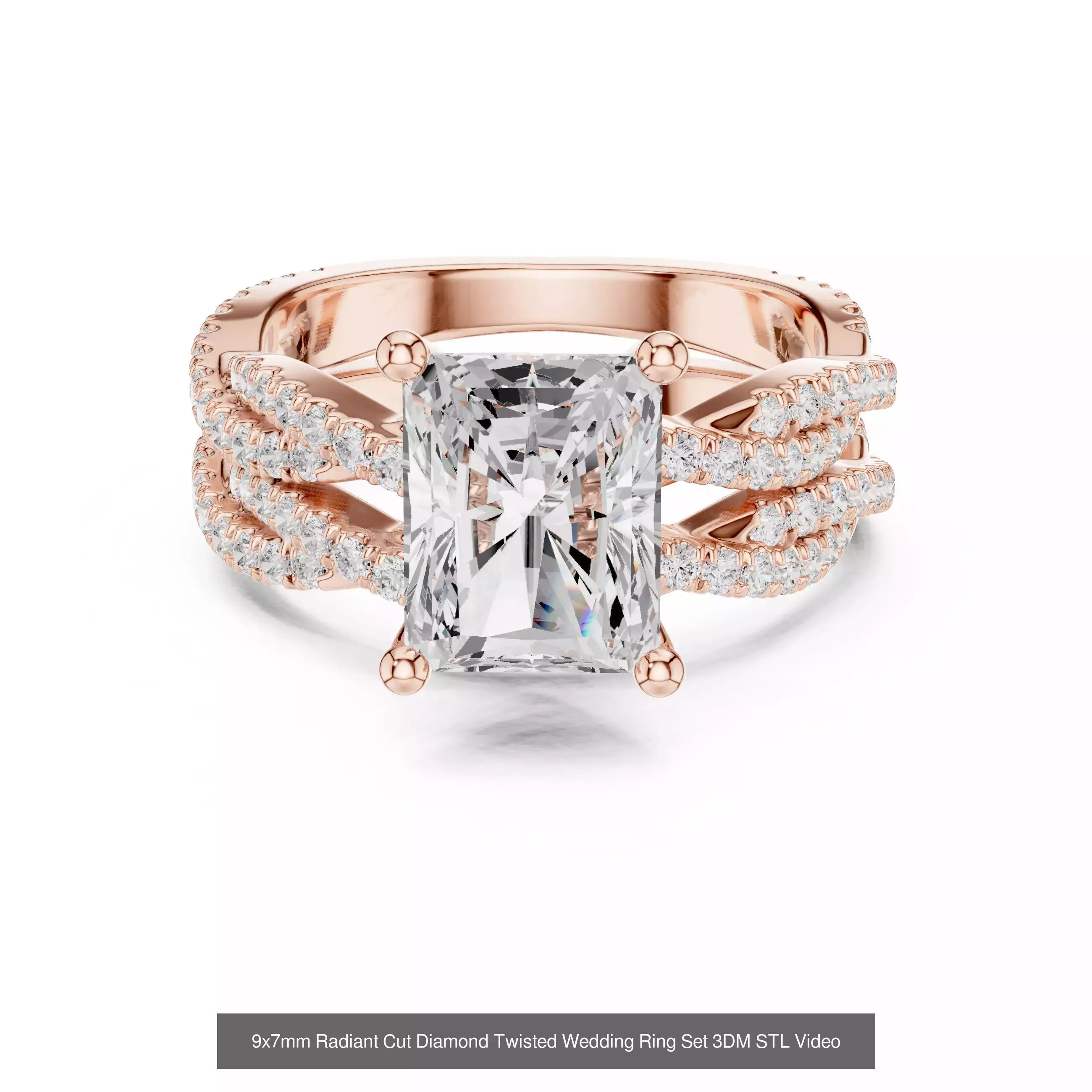 108 Bridal Ring Sets 3DM STL OBJ FBX 3 Color Render Video 3D Model Collection_35