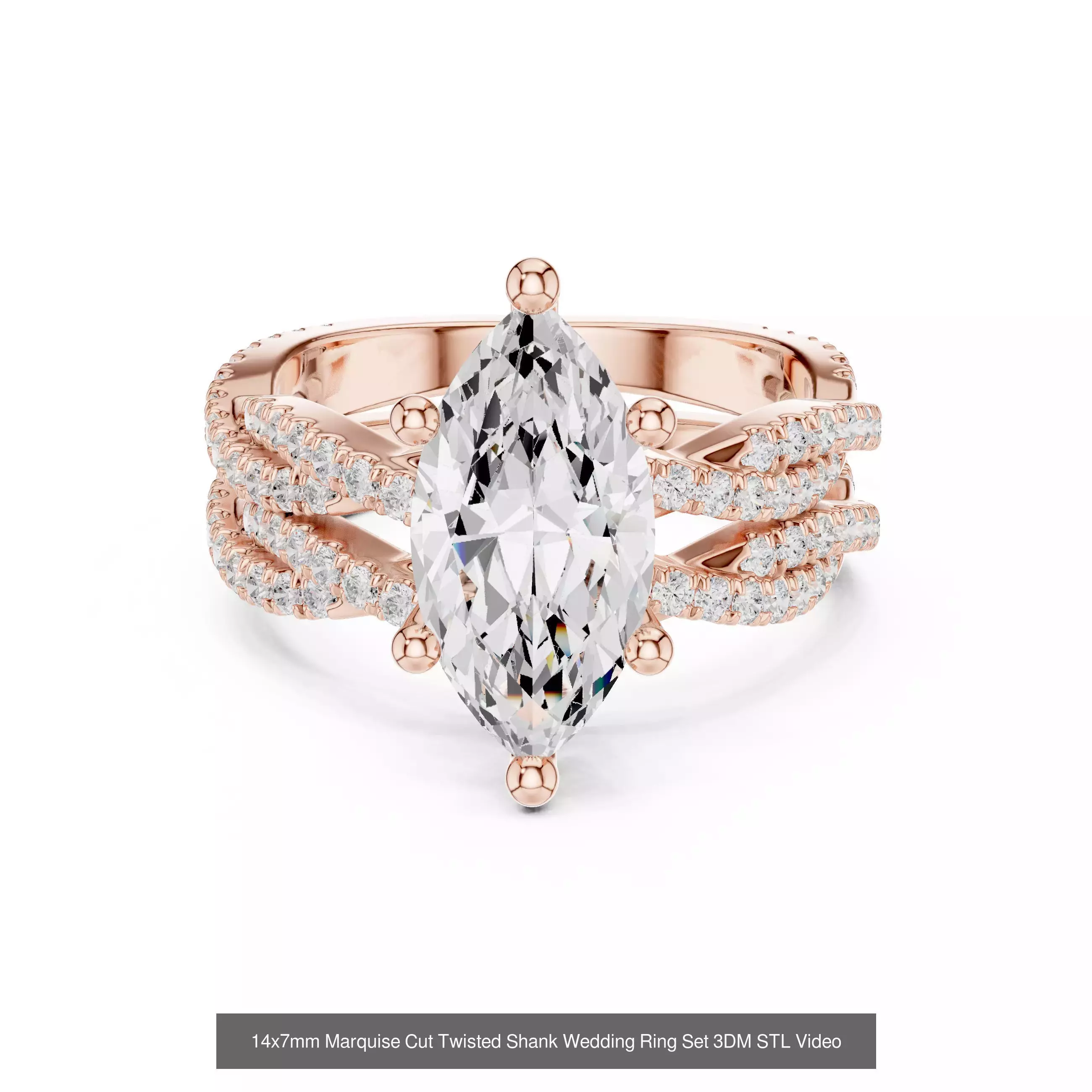 108 Bridal Ring Sets 3DM STL OBJ FBX 3 Color Render Video 3D Model Collection_31