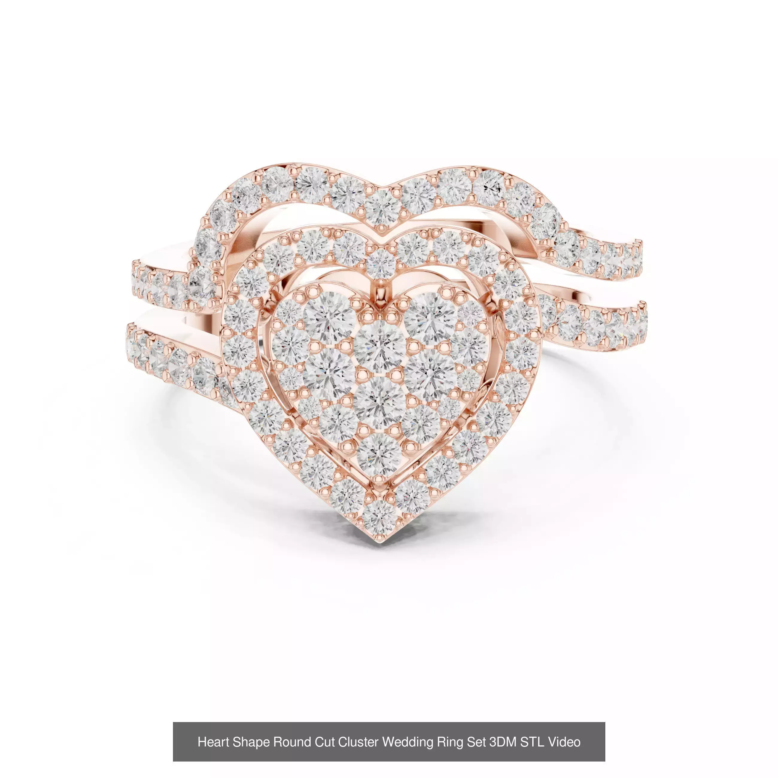 108 Bridal Ring Sets 3DM STL OBJ FBX 3 Color Render Video 3D Model Collection_25