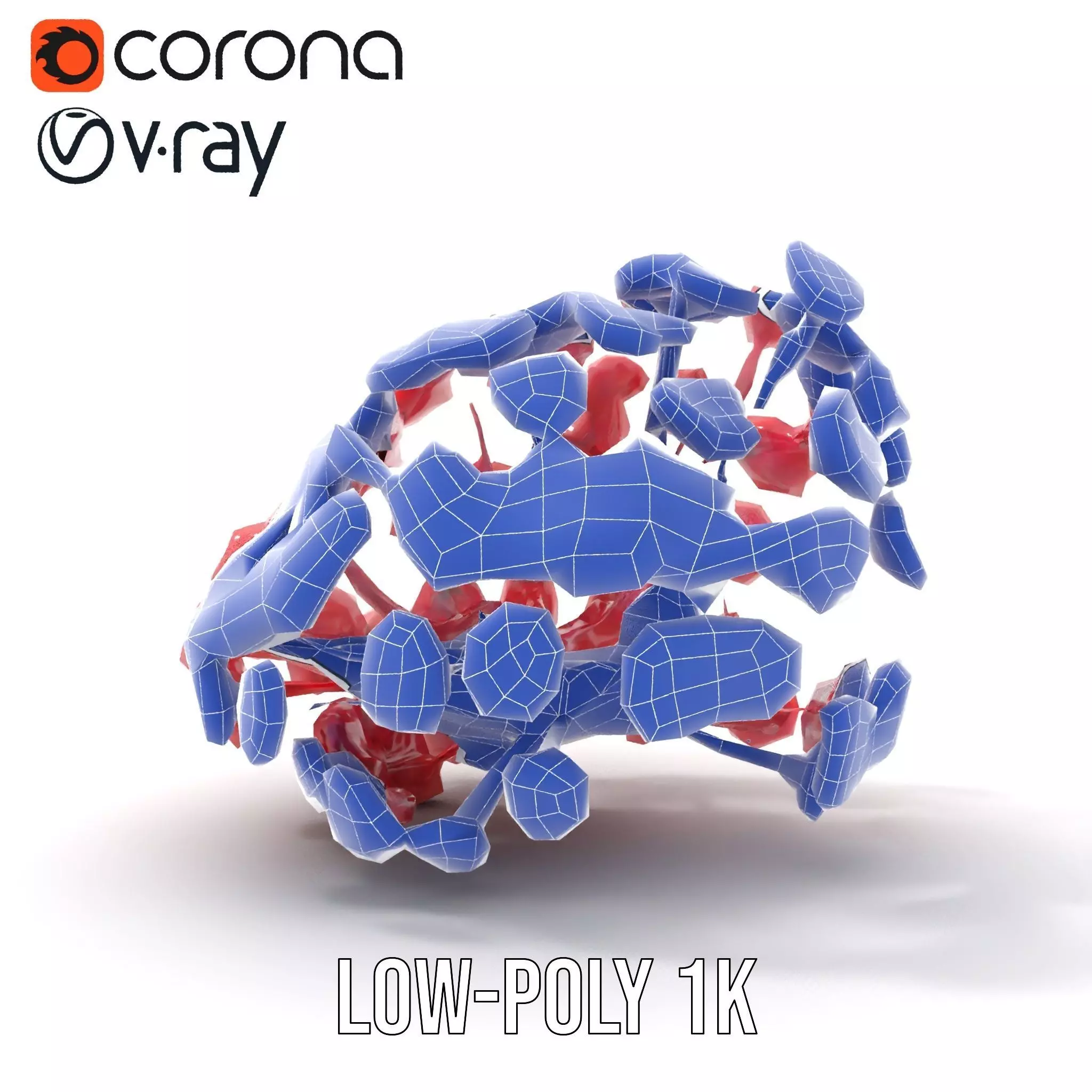 Soft Pink Floral model pack Low-poly 3D model_25