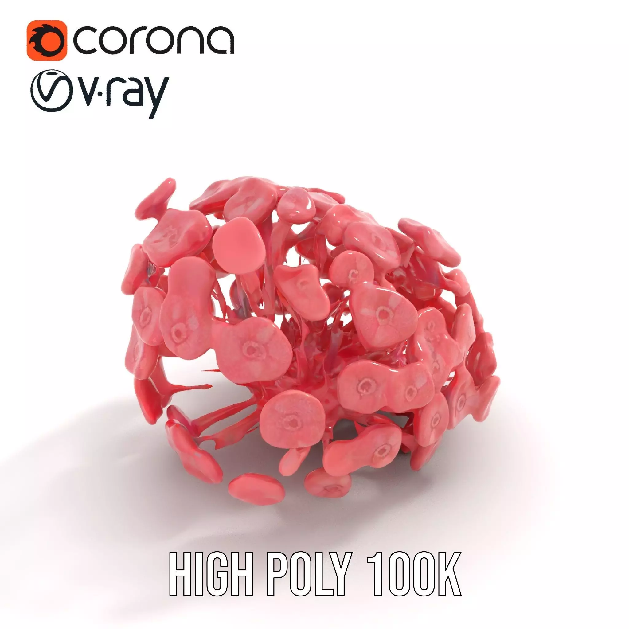 Soft Pink Floral model pack Low-poly 3D model_15