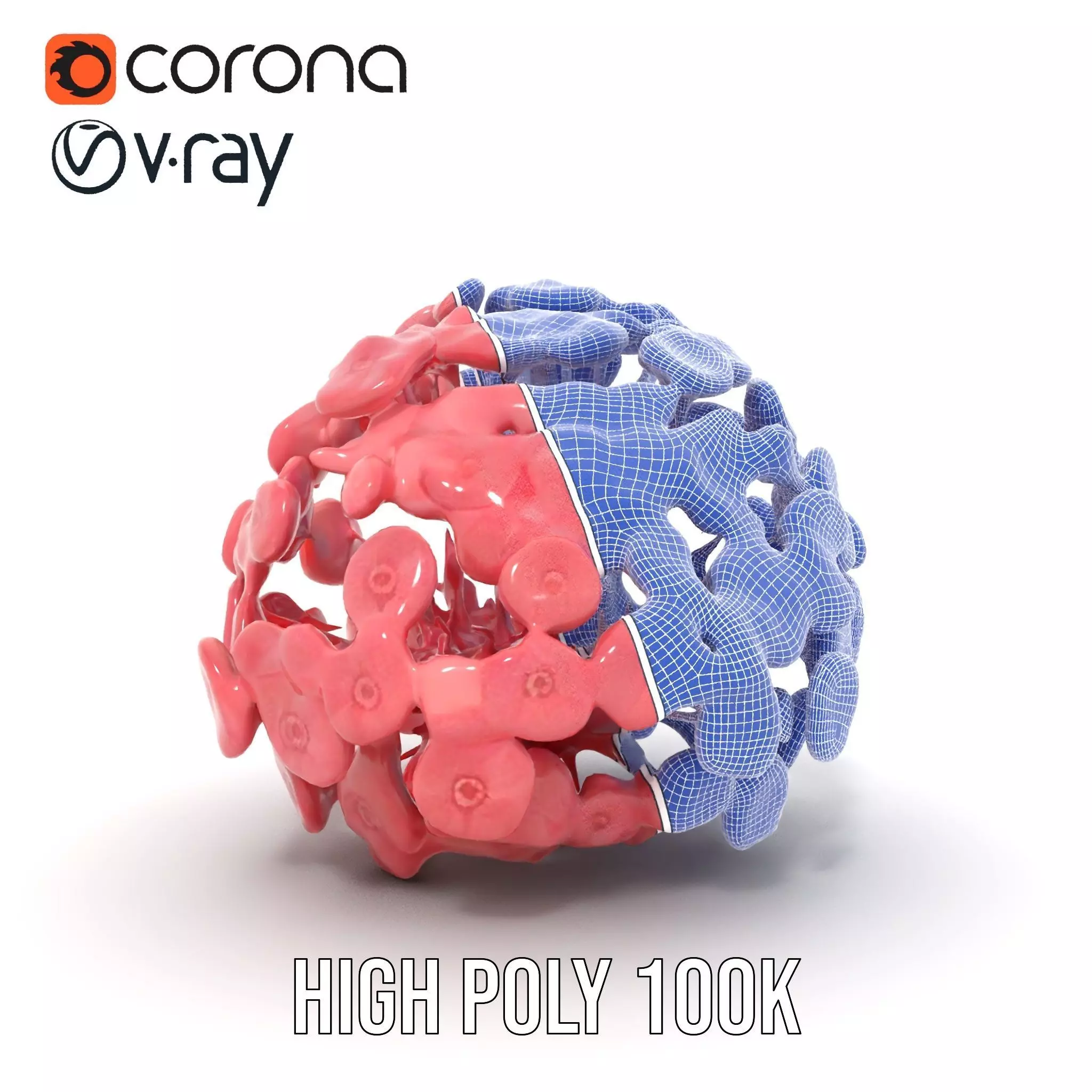 Soft Pink Floral model pack Low-poly 3D model_33