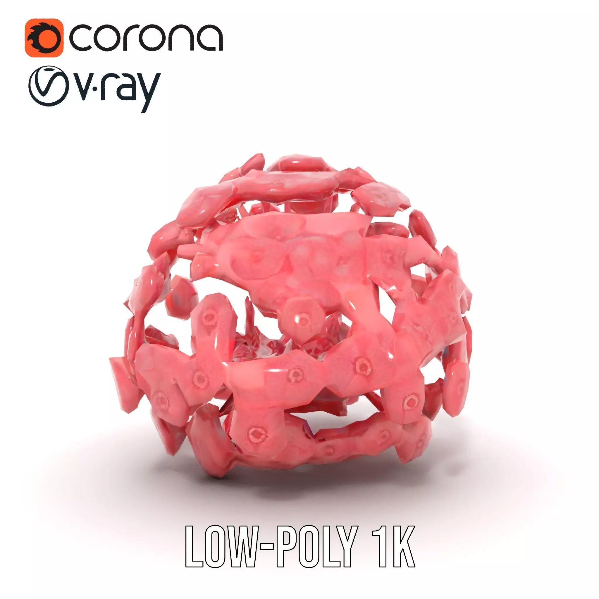 Soft Pink Floral model pack Low-poly 3D model_14