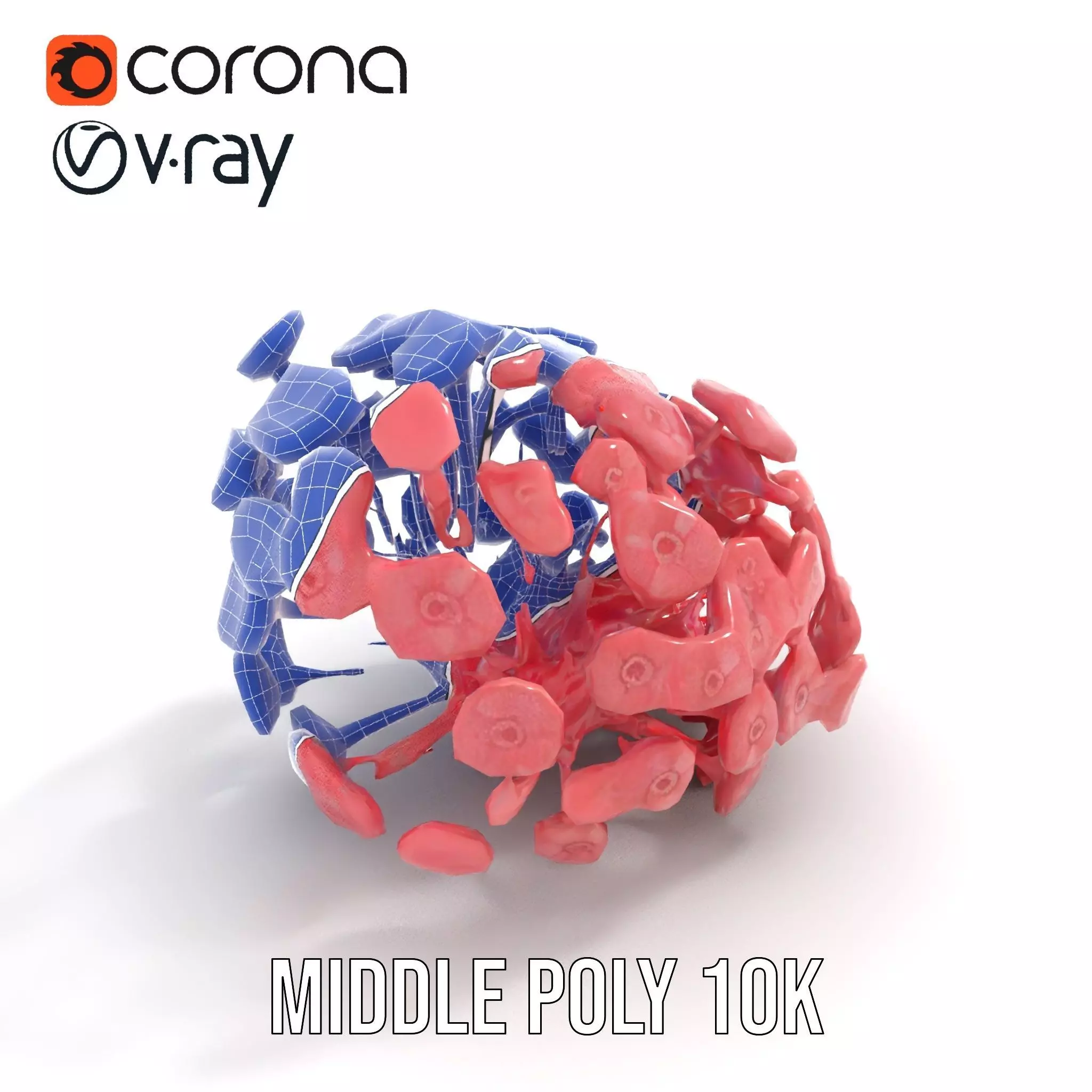 Soft Pink Floral model pack Low-poly 3D model_21