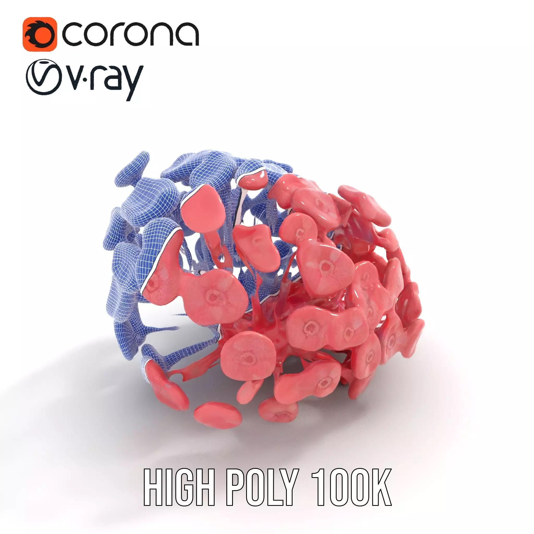 Soft Pink Floral model pack Low-poly 3D model_23