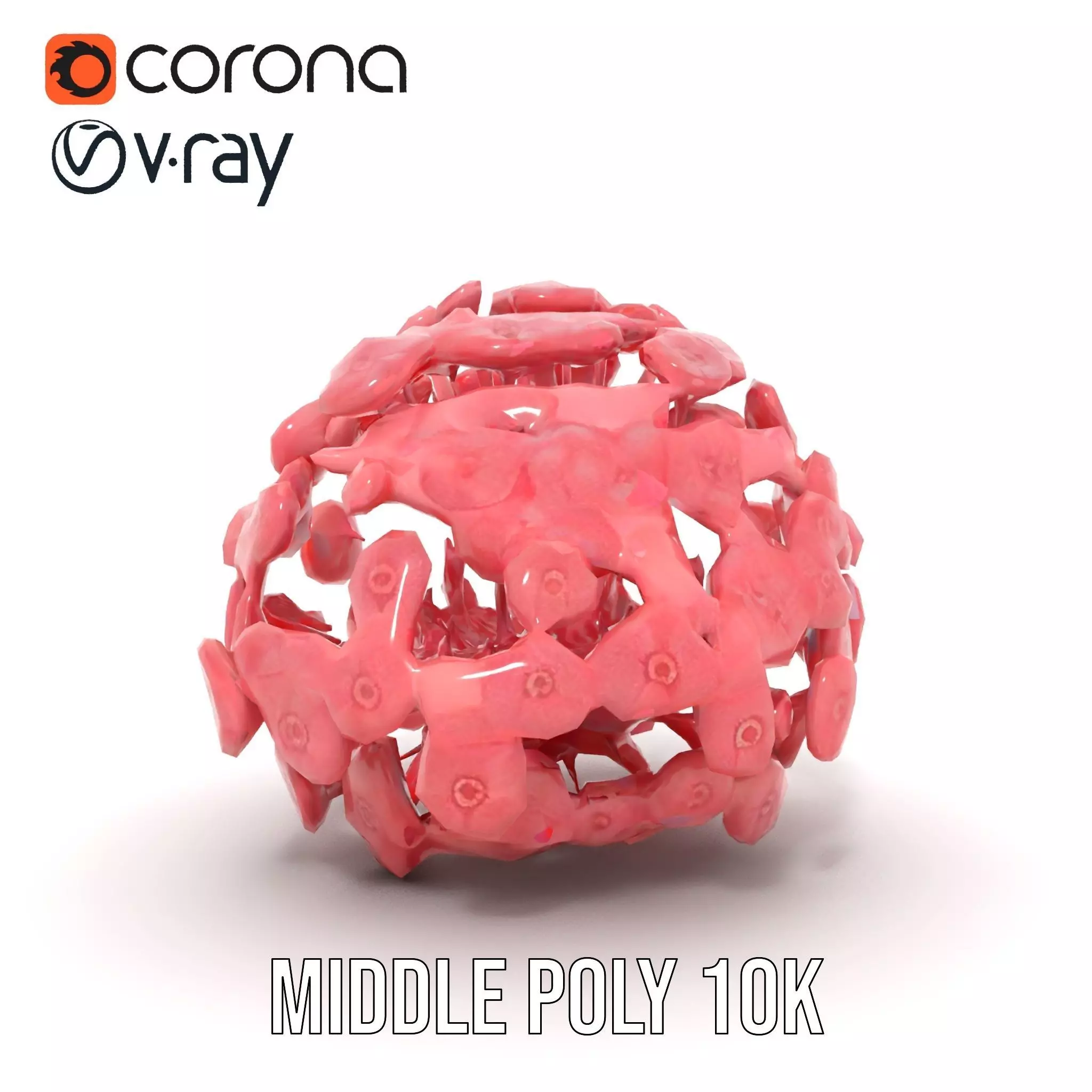 Soft Pink Floral model pack Low-poly 3D model_11