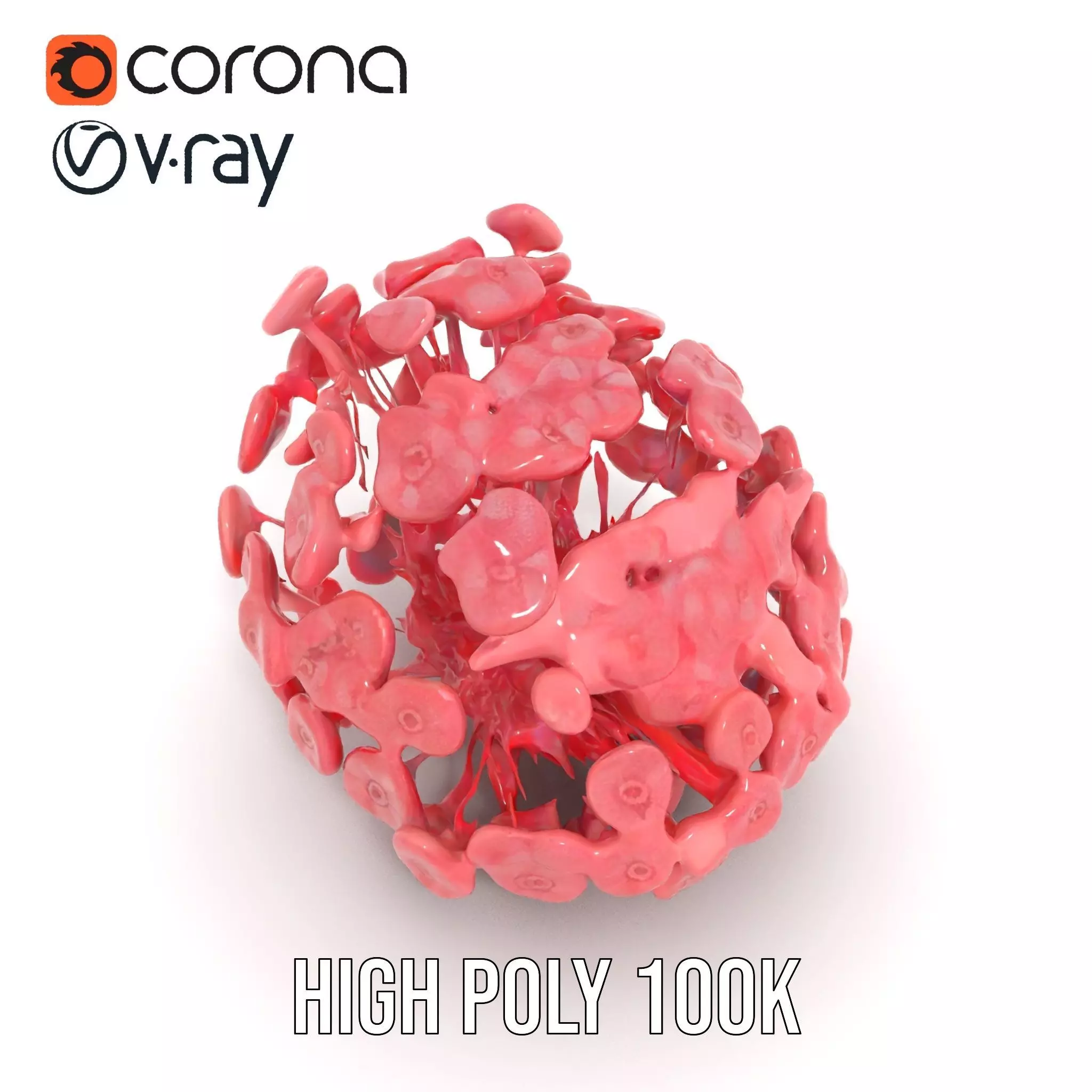 Soft Pink Floral model pack Low-poly 3D model_20