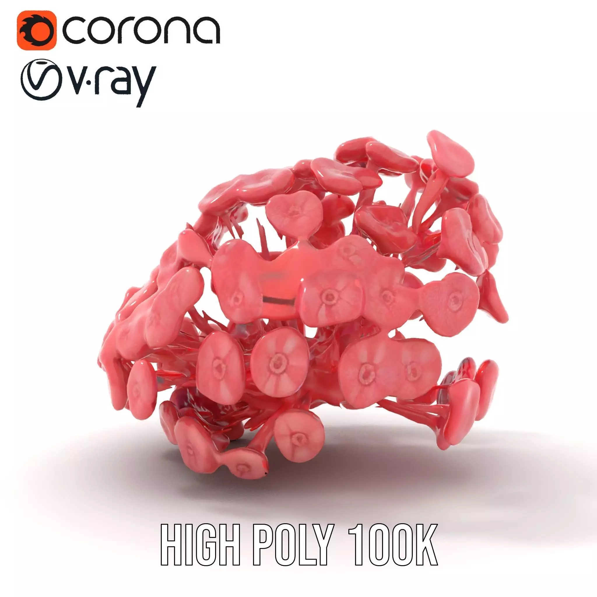 Soft Pink Floral model pack Low-poly 3D model_32