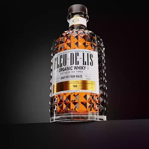 Whisky Bottle - Tutorial Included 3D model