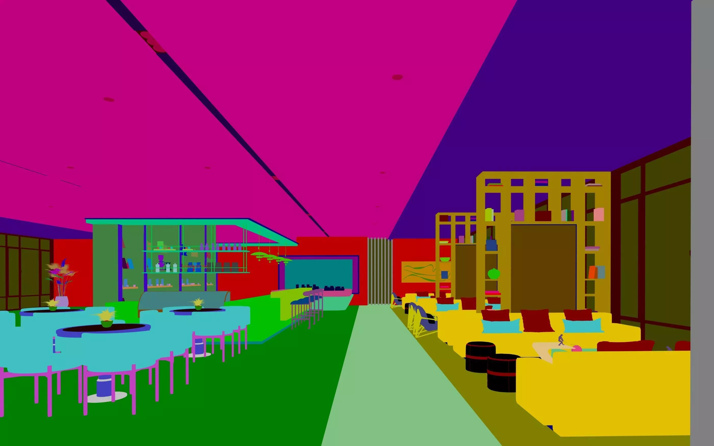 restaurant interior 3D model_6