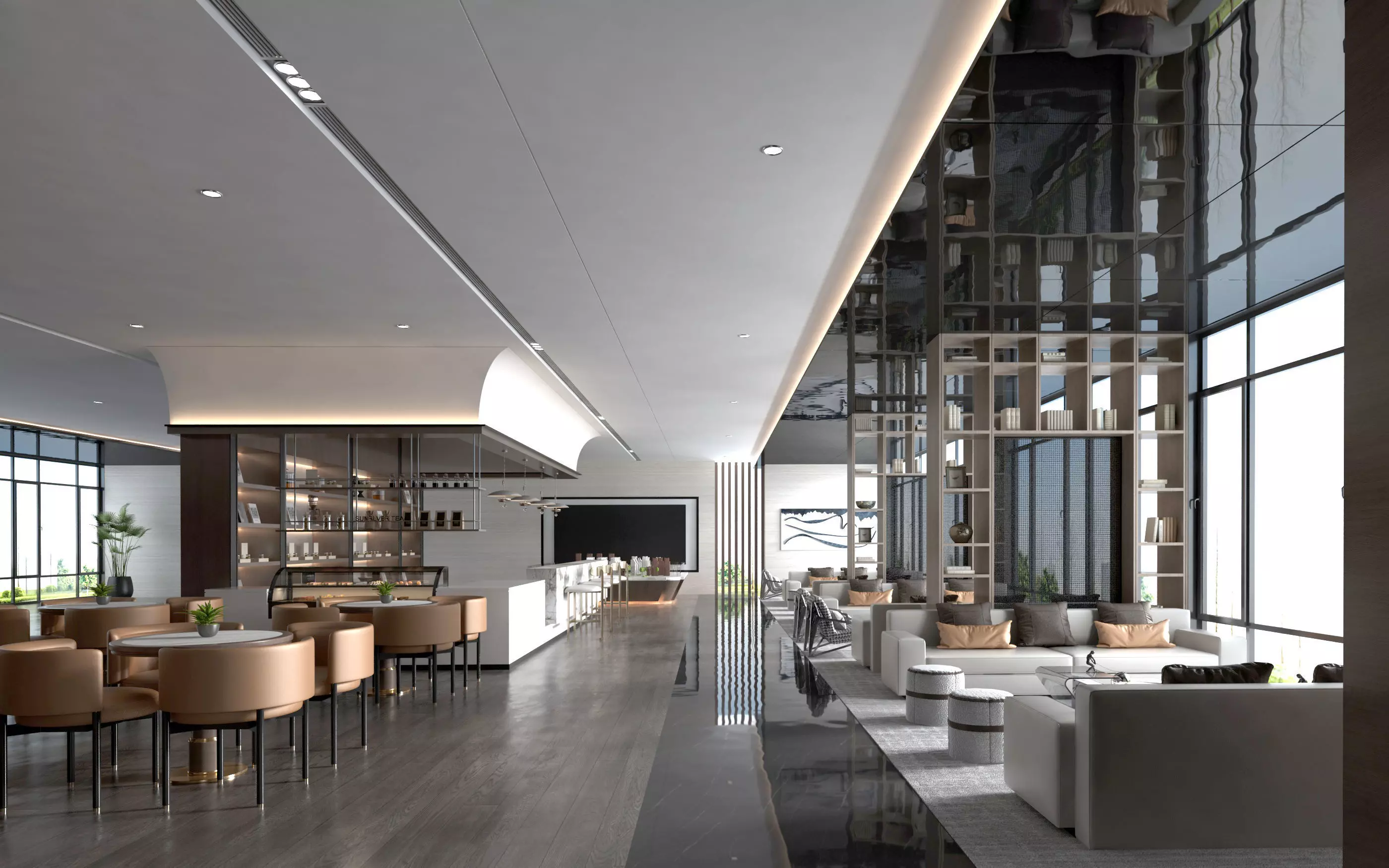 restaurant interior 3D model_0