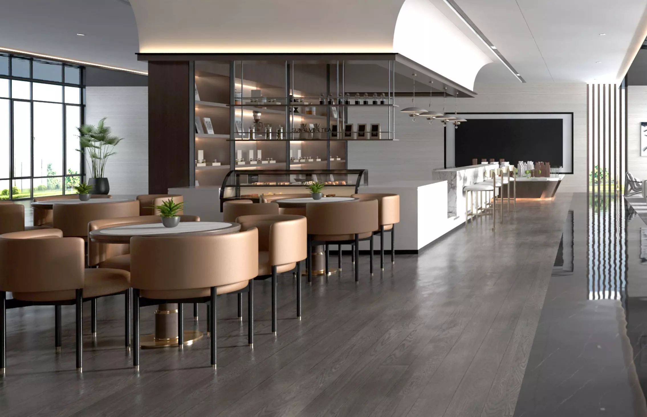 restaurant interior 3D model_1