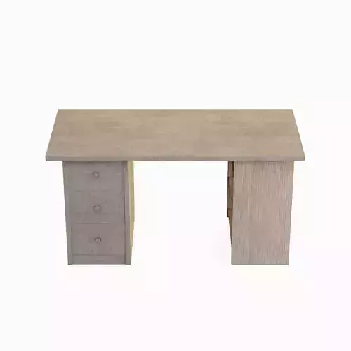 Wooden Desk 01 Low-poly 3D model 4