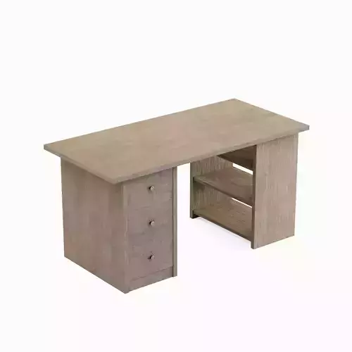 Wooden Desk 01 Low-poly 3D model 5