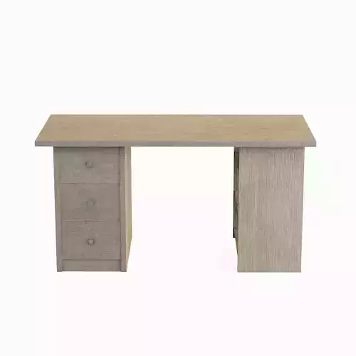 Wooden Desk 01 Low-poly 3D model 2