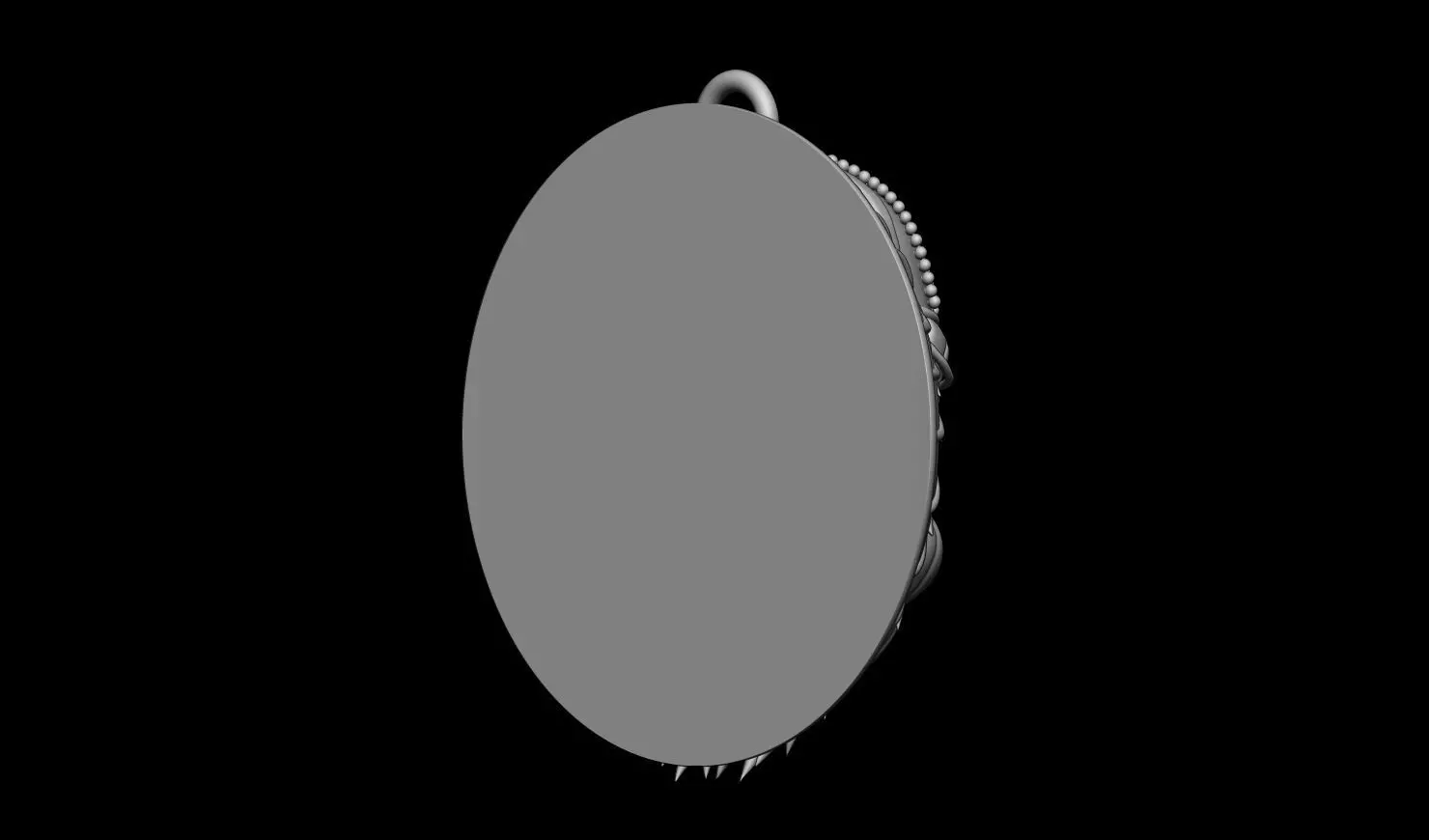 Royal Lion Head Pendant 3D Model 3D print model_7