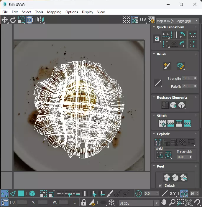 Fried Egg On Waffles 3D model_38