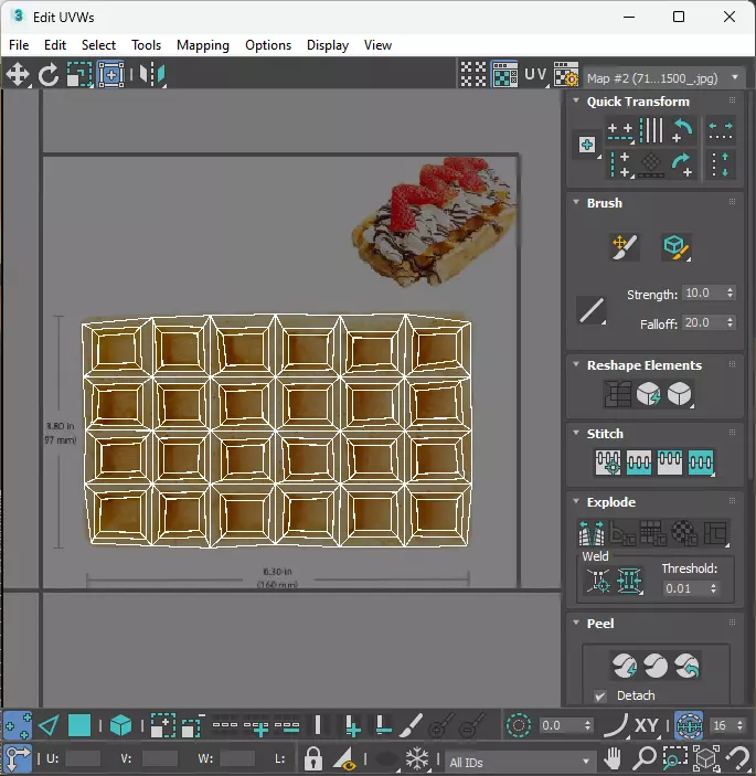 Fried Egg On Waffles 3D model_37