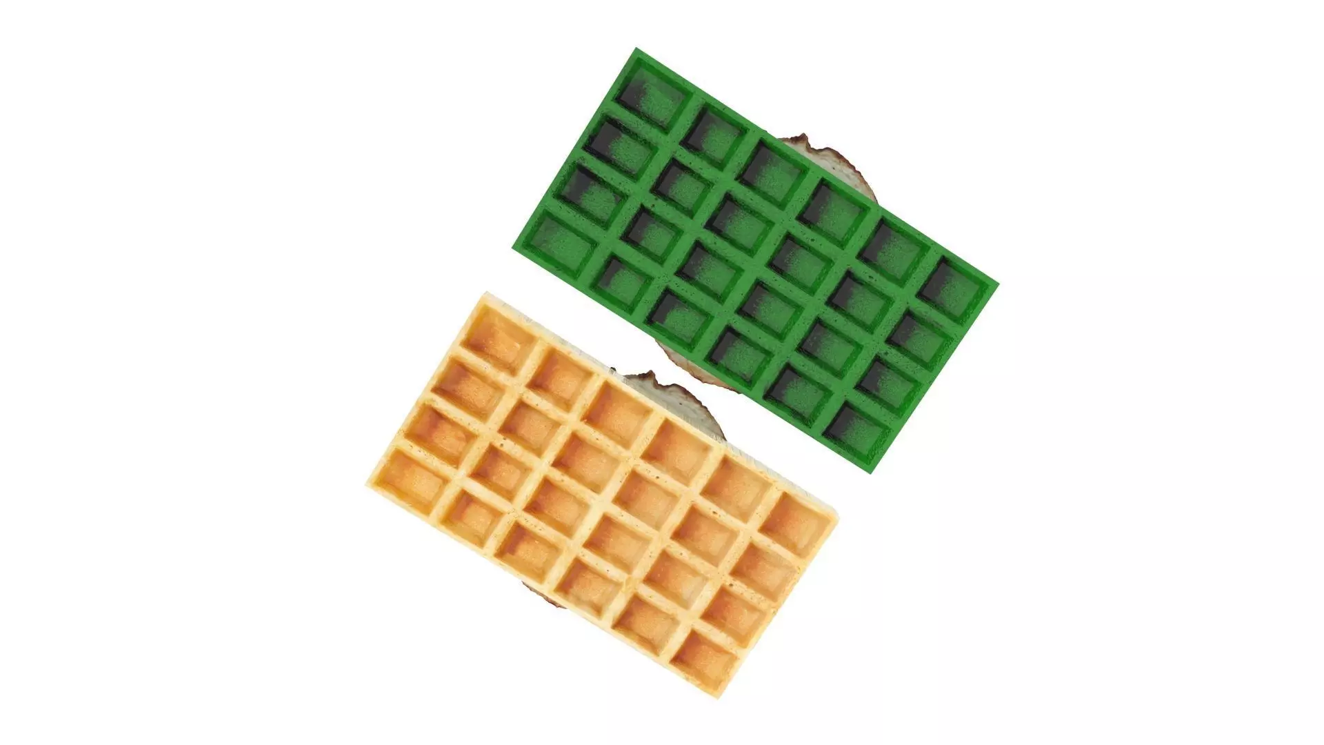 Fried Egg On Waffles 3D model_15