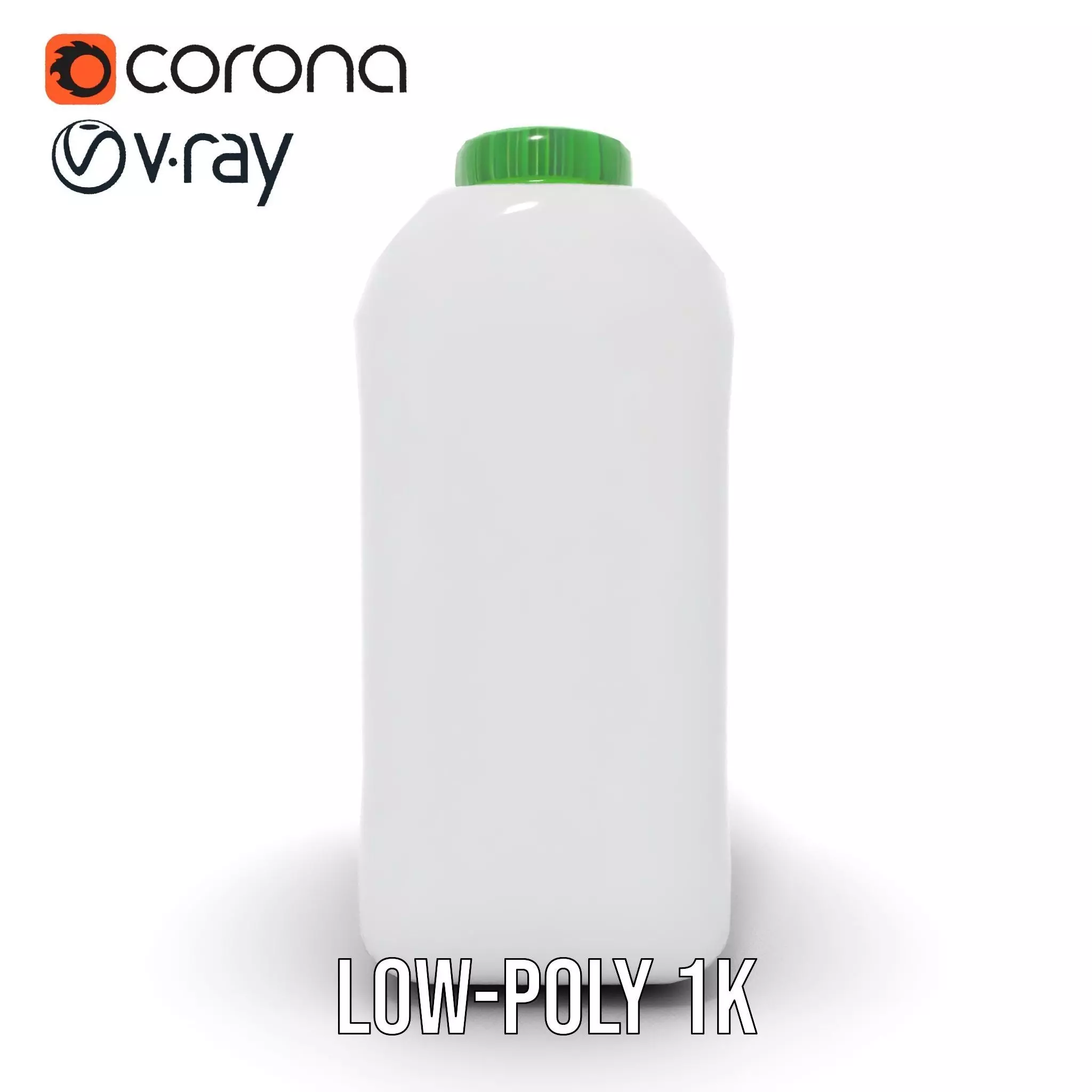 White Plastic Container model pack Low-poly 3D model_24