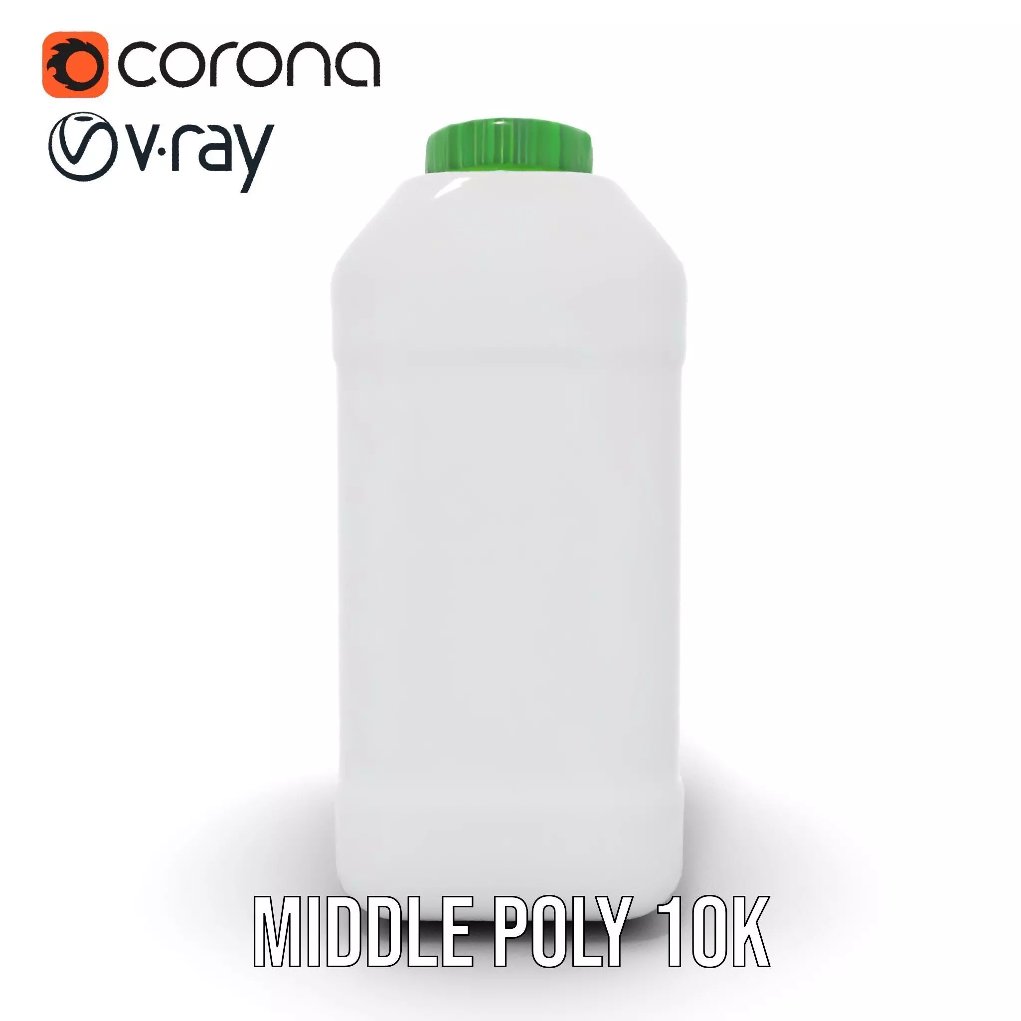 White Plastic Container model pack Low-poly 3D model_21