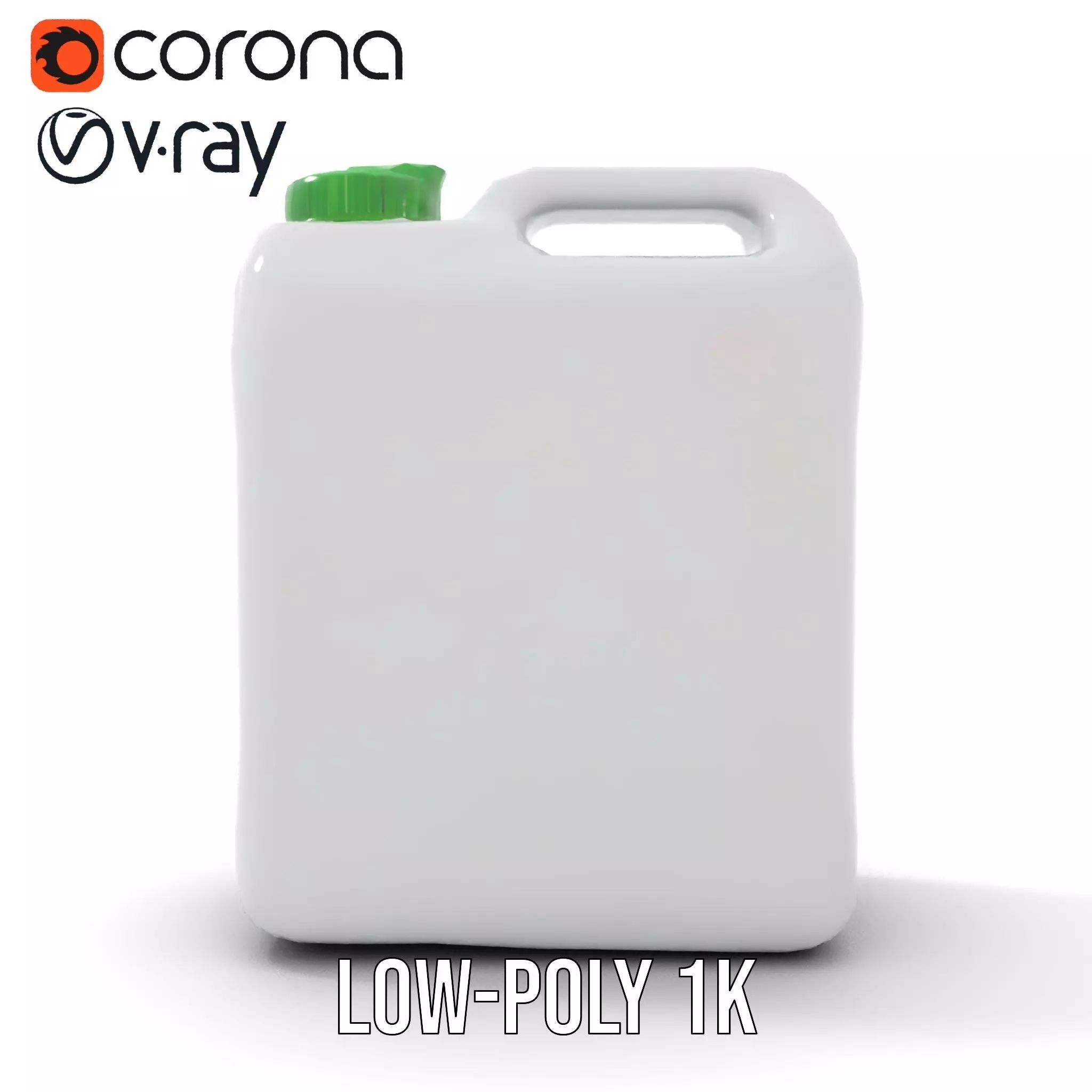 White Plastic Container model pack Low-poly 3D model_19