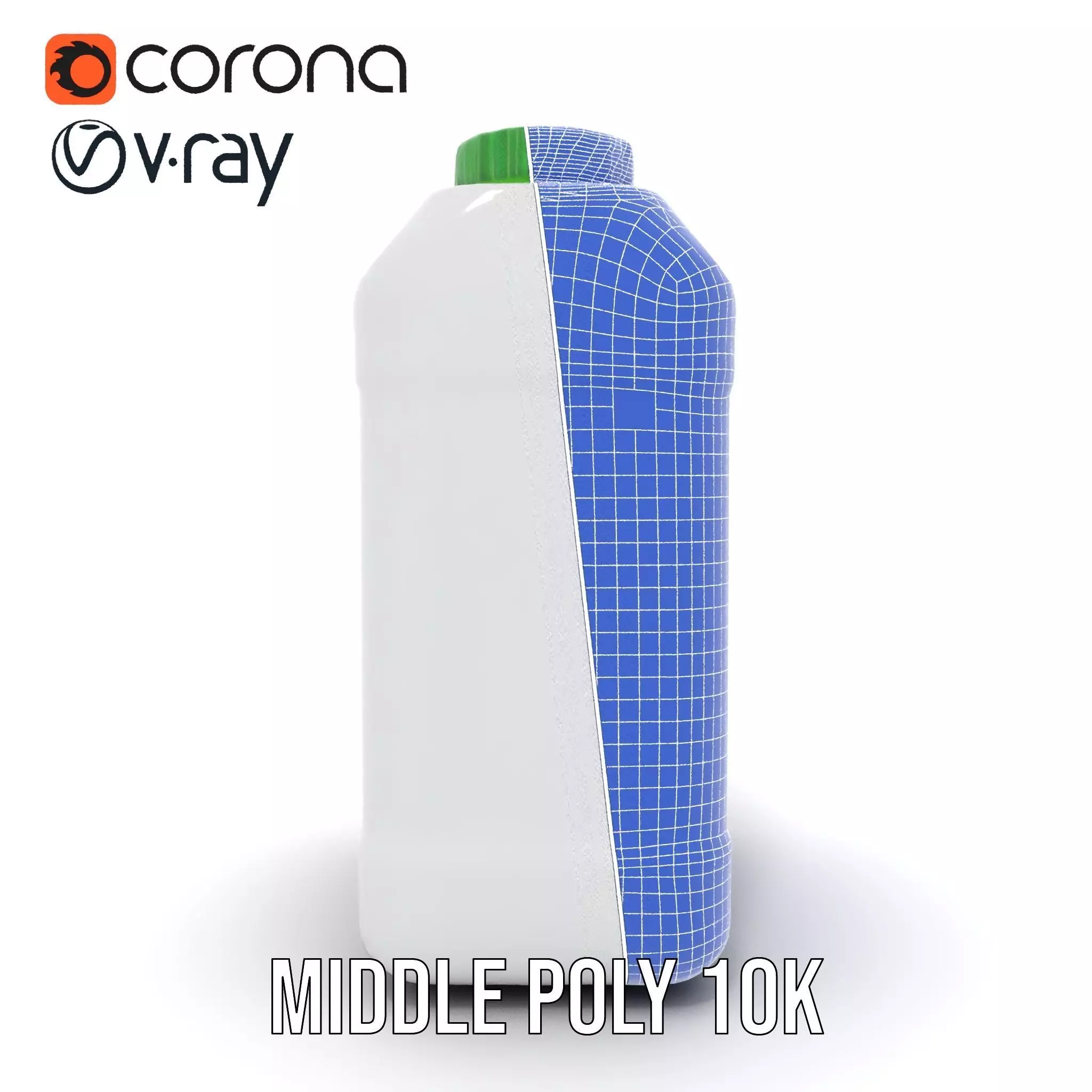 White Plastic Container model pack Low-poly 3D model_26