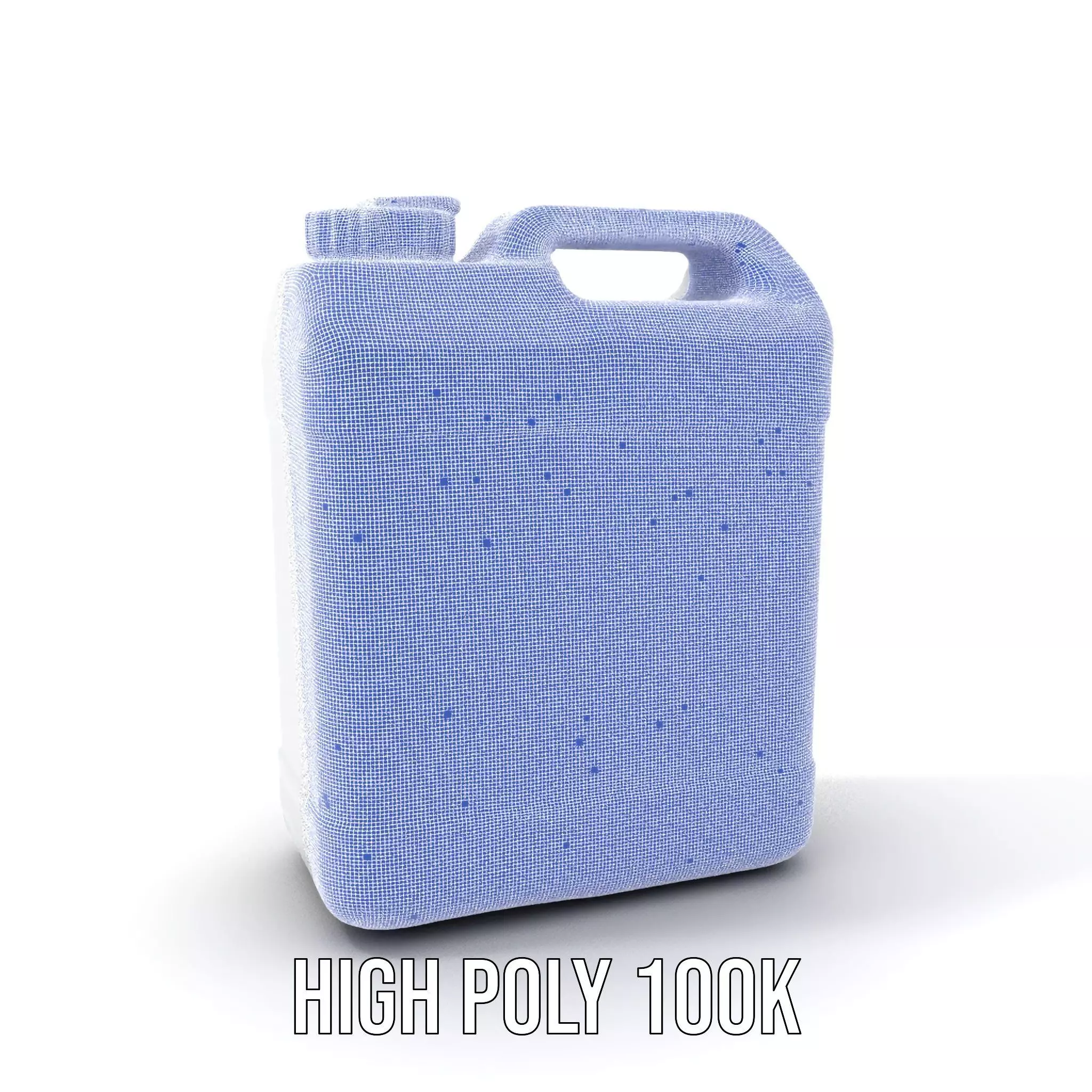White Plastic Container model pack Low-poly 3D model_4