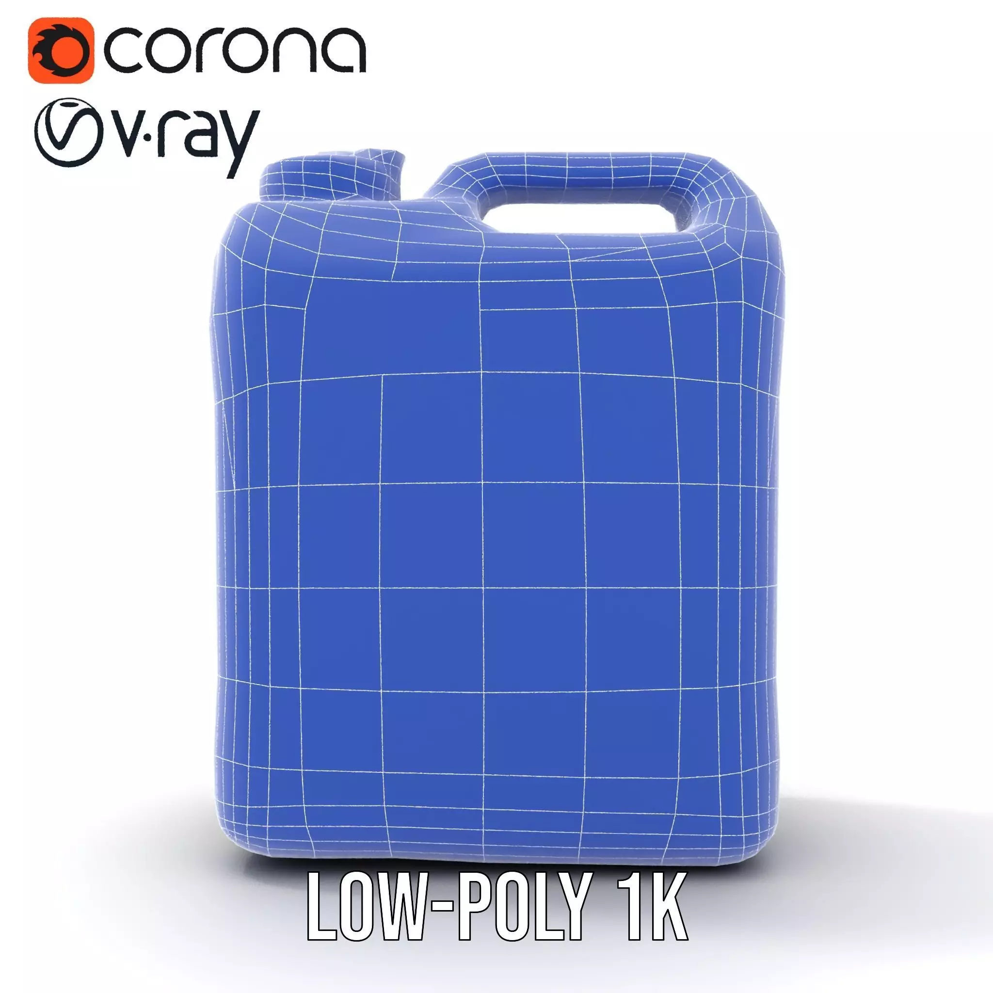 White Plastic Container model pack Low-poly 3D model_30