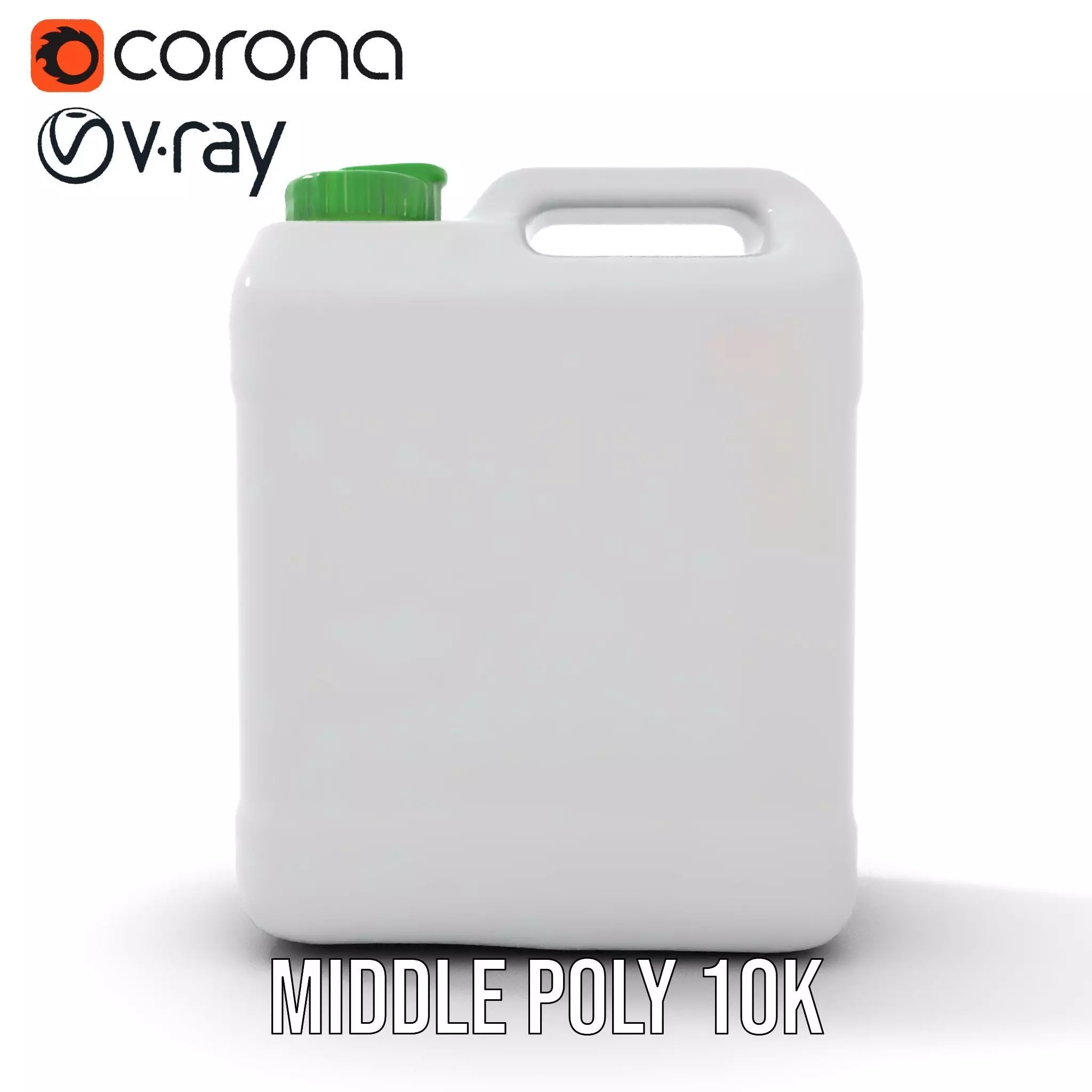 White Plastic Container model pack Low-poly 3D model_11