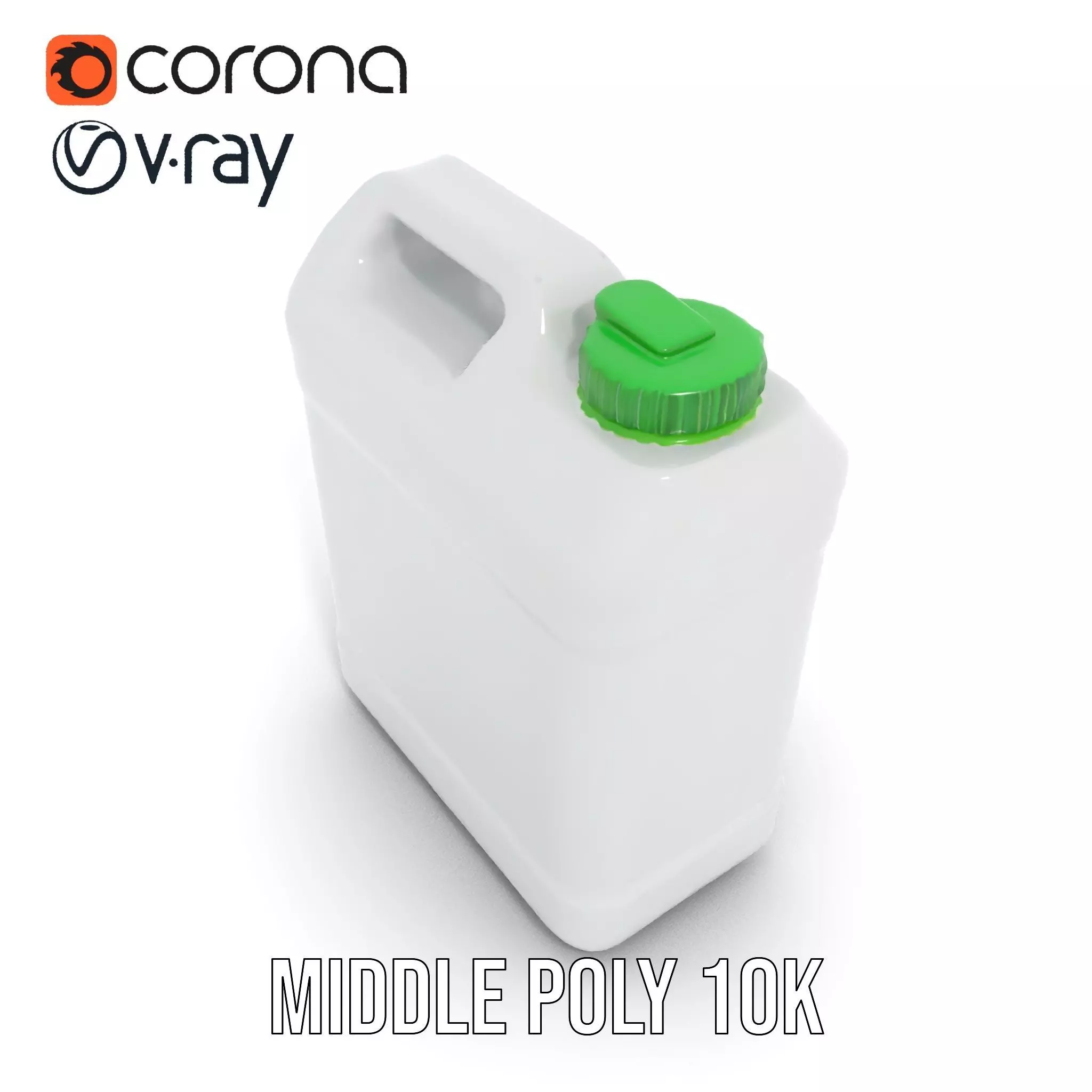 White Plastic Container model pack Low-poly 3D model_16