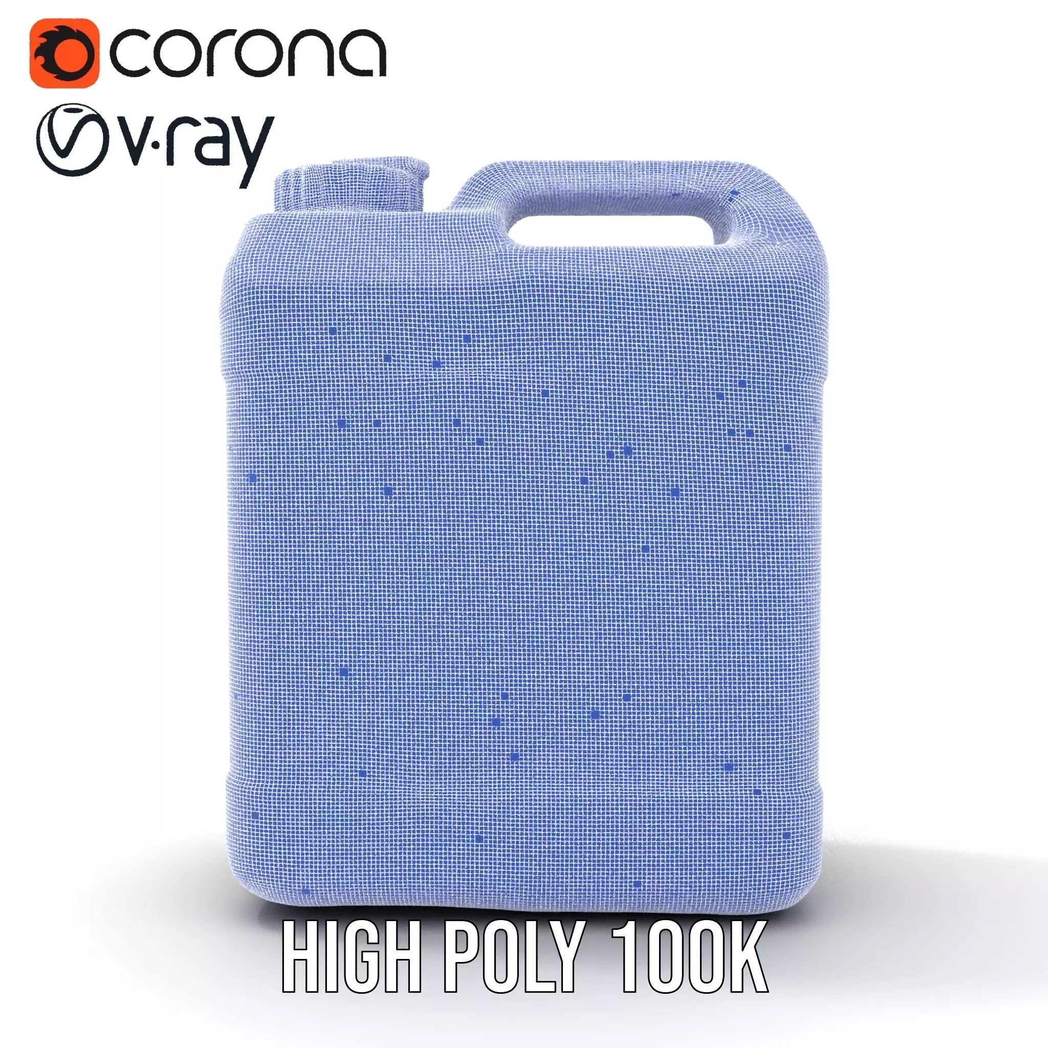 White Plastic Container model pack Low-poly 3D model_32