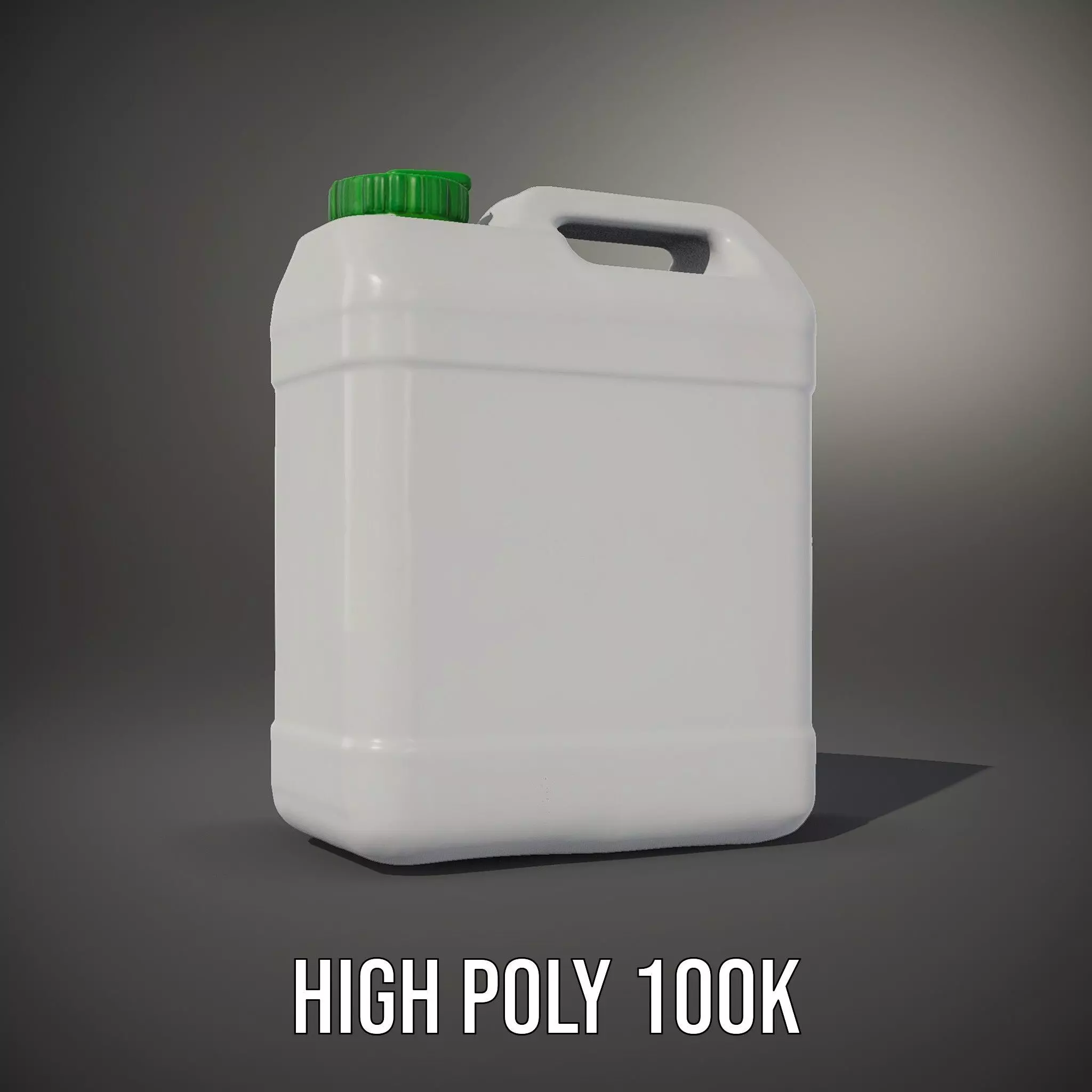 White Plastic Container model pack Low-poly 3D model_8