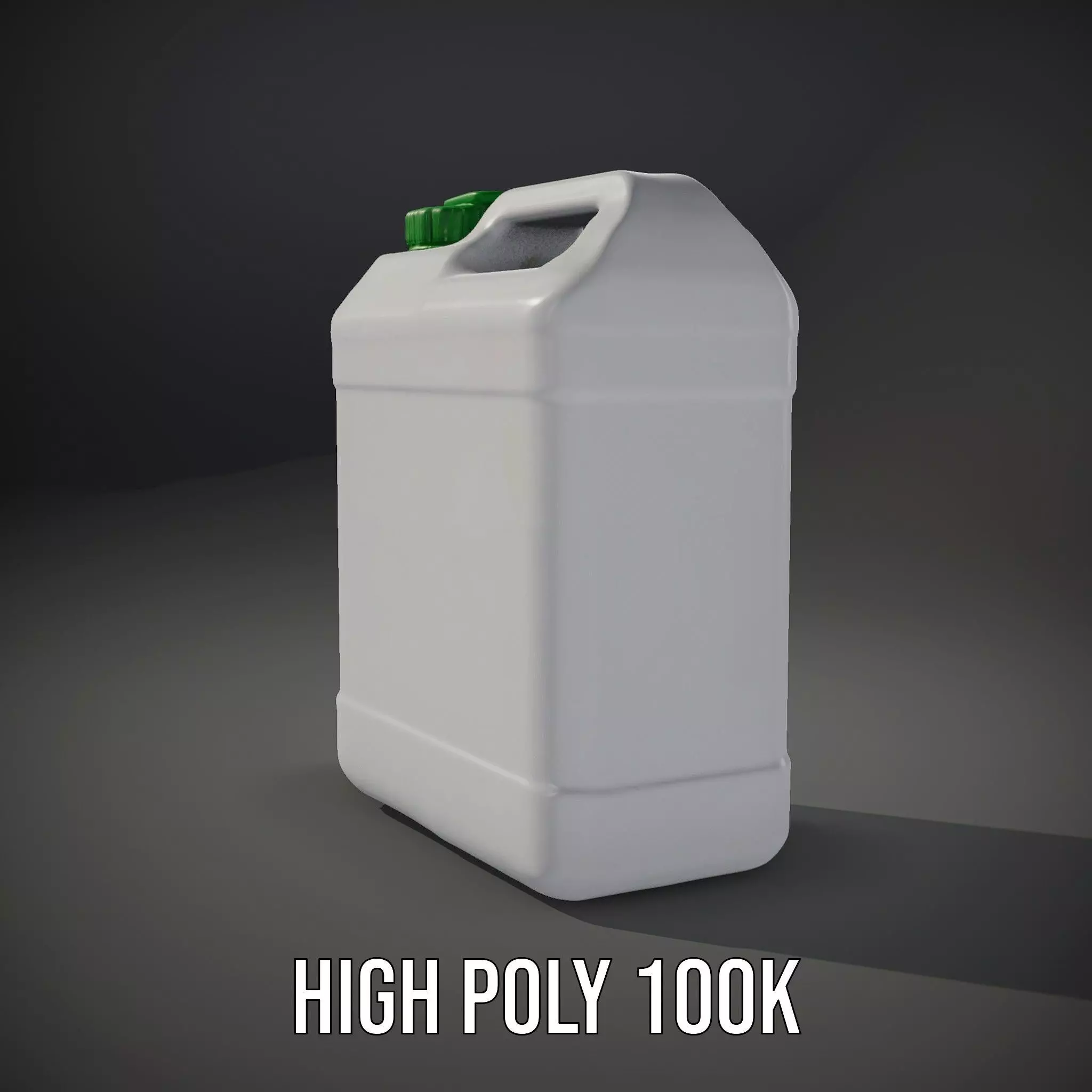 White Plastic Container model pack Low-poly 3D model_10