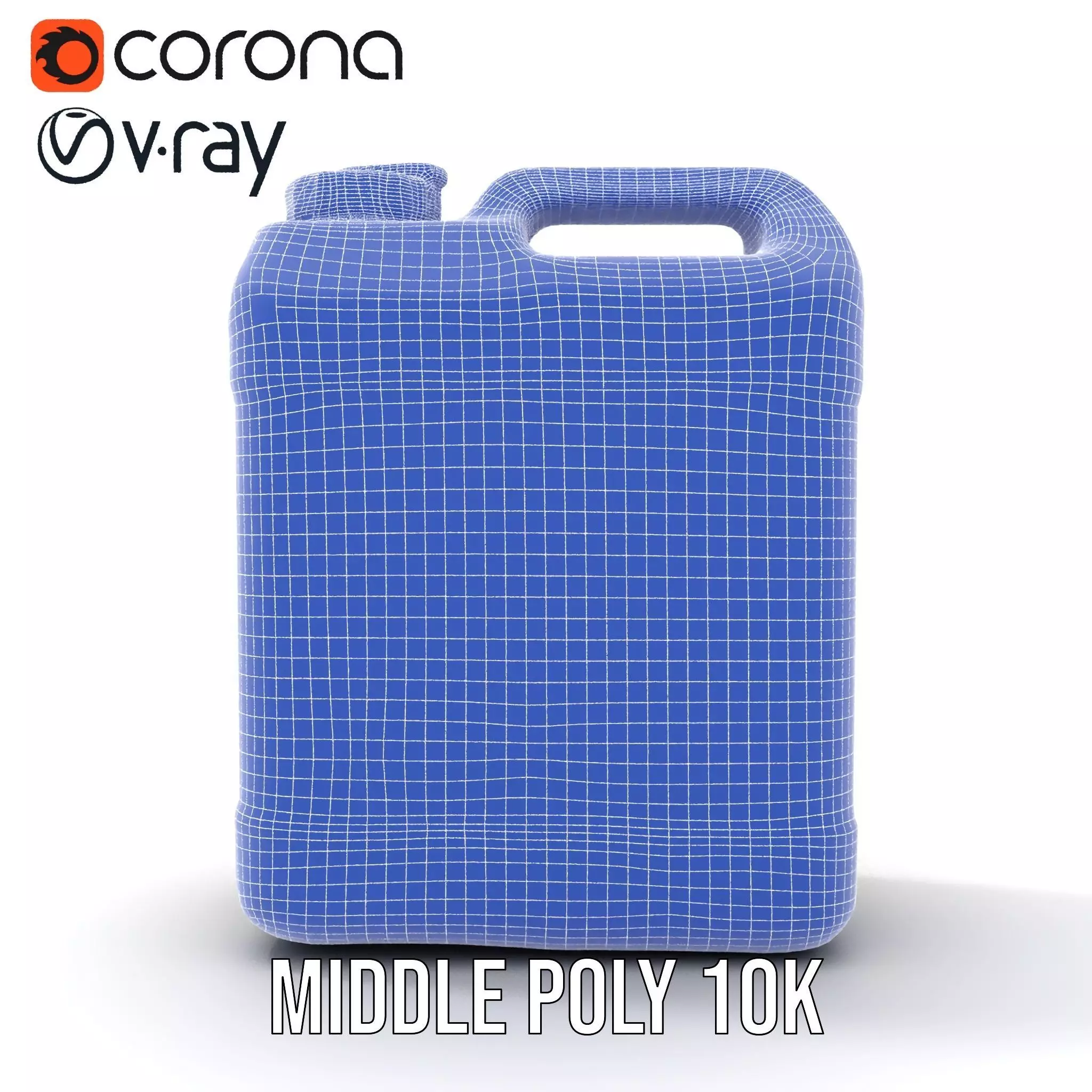 White Plastic Container model pack Low-poly 3D model_29