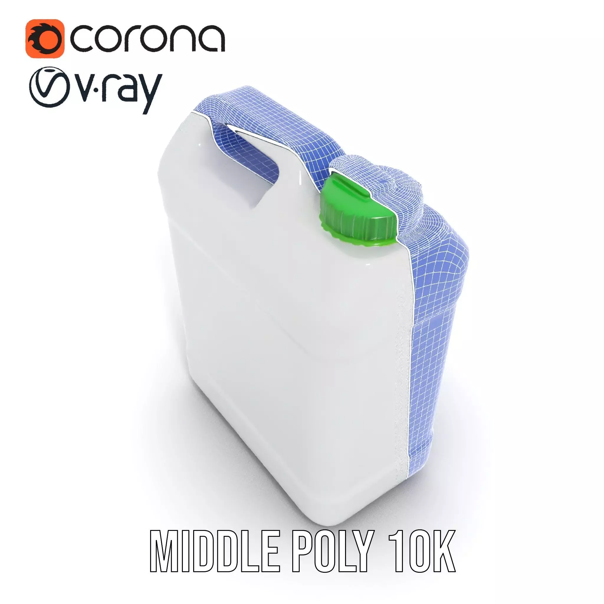White Plastic Container model pack Low-poly 3D model_23