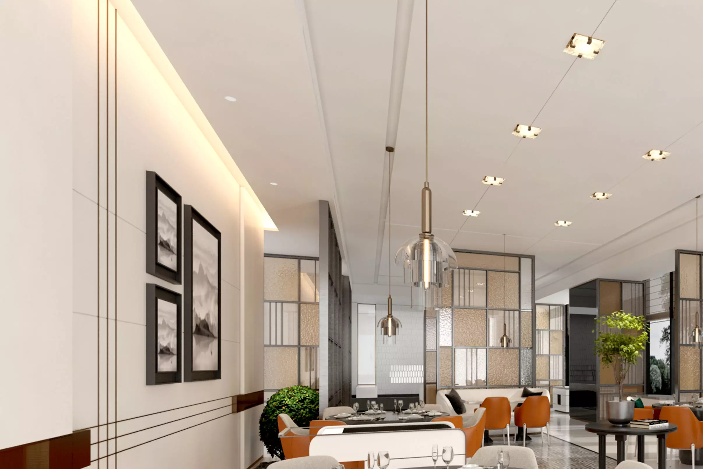 Restaurant Interior Design 3D model_3